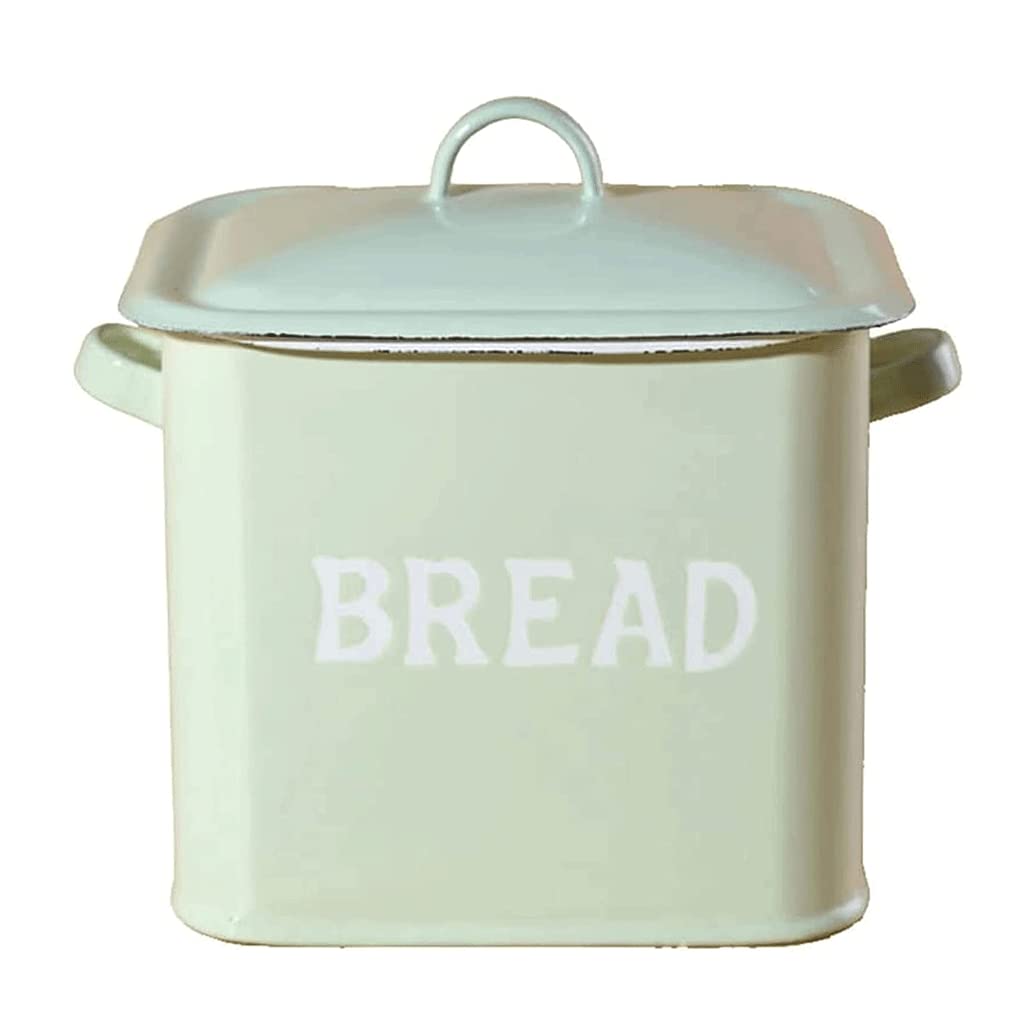 Vintage Metal Bread Box with Lid - Large Capacity Retro Kitchen Bread Storage Bin (21x9cm) - Perfect for Countertop Bread, Pastries, and Baked Goods Organization