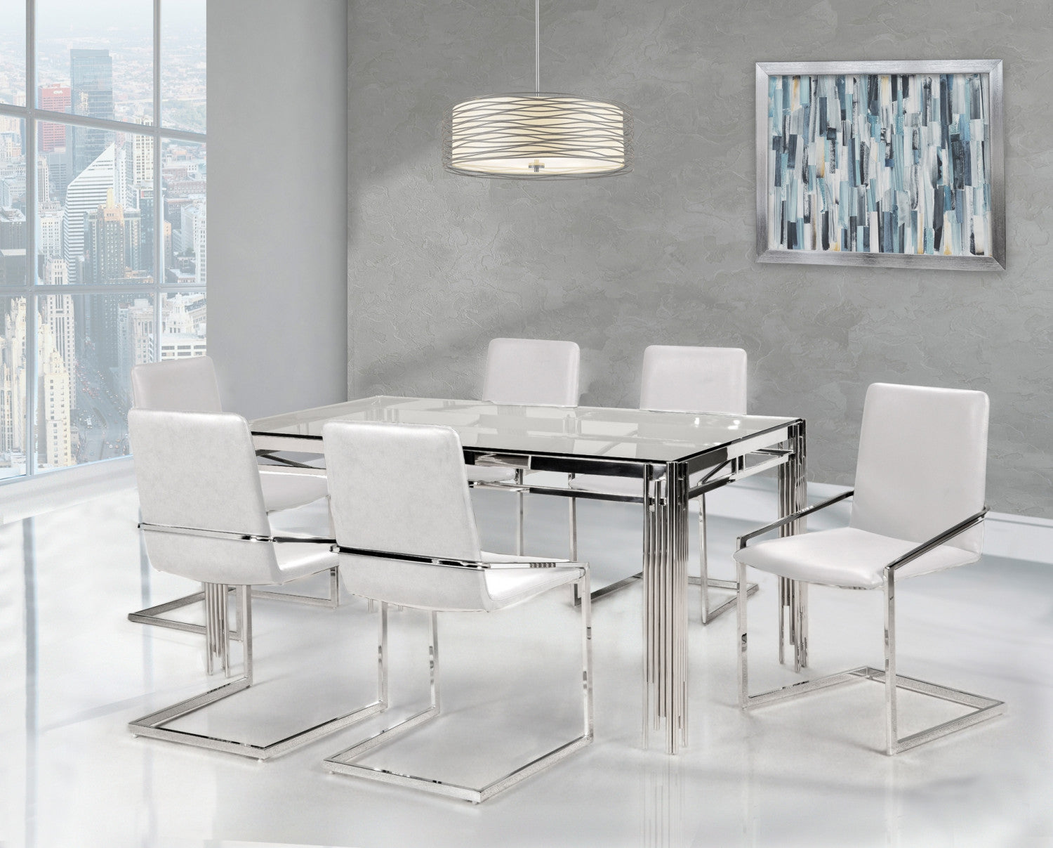 Ariya Modern Dining Chairs - Set of 2 White Upholstered Kitchen Chairs for Dining Room, Kitchen, and Breakfast Nook