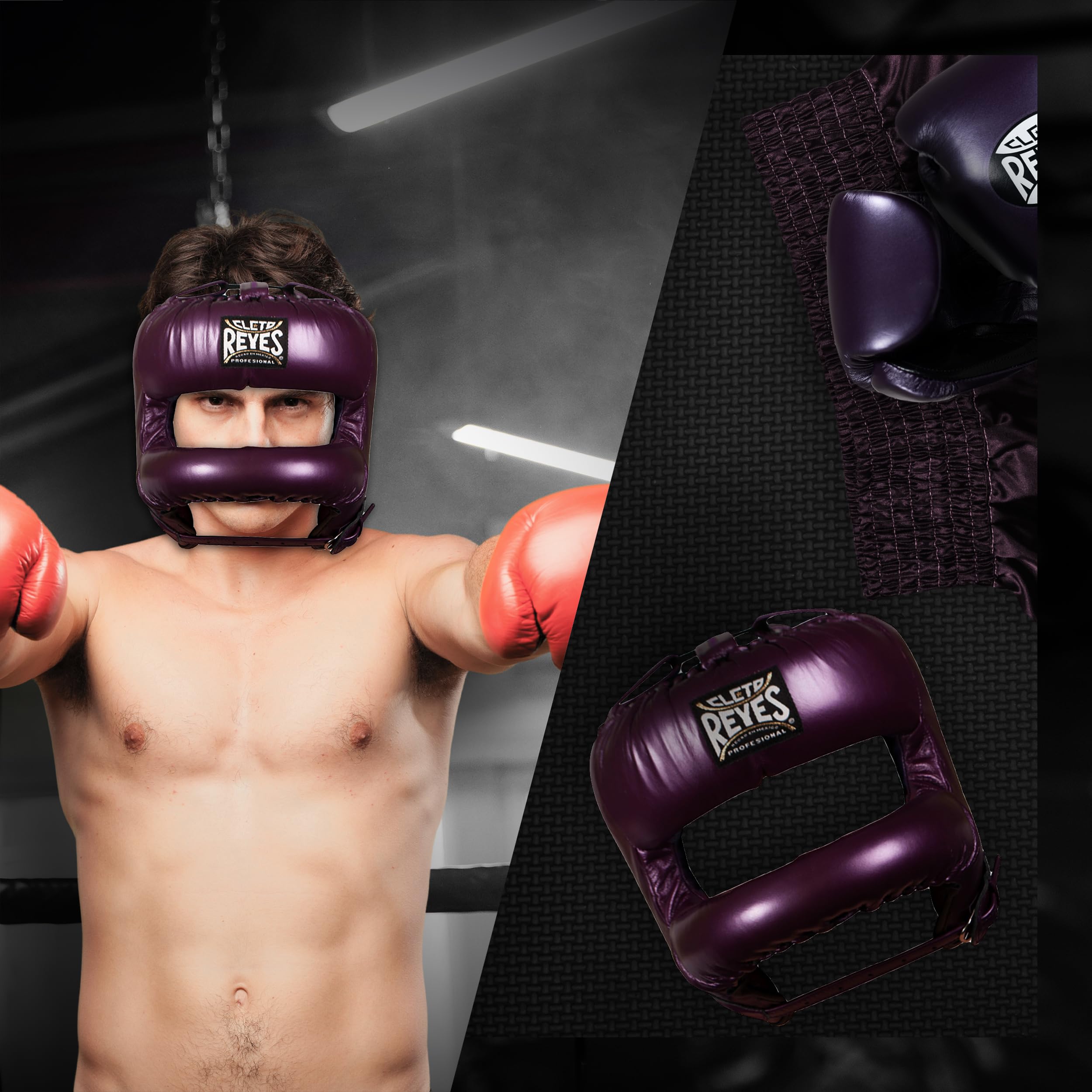 Cleto Reyes Boxing Headgear with Face Bar - Protective Head Guard for Men & Women - Face Saver for Sparring & Fighting - Perfect for Boxing Training, MMA & Combat Sports