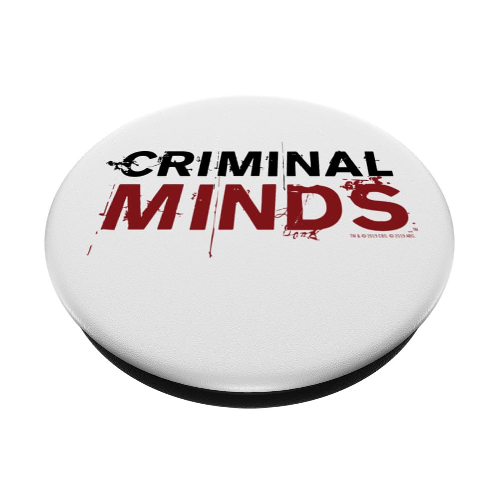 CBS Criminal Minds Logo PopSockets Standard PopGrip - Black Phone Grip for Most Smartphones - Perfect for Fans, Commuters, and Everyday Use
