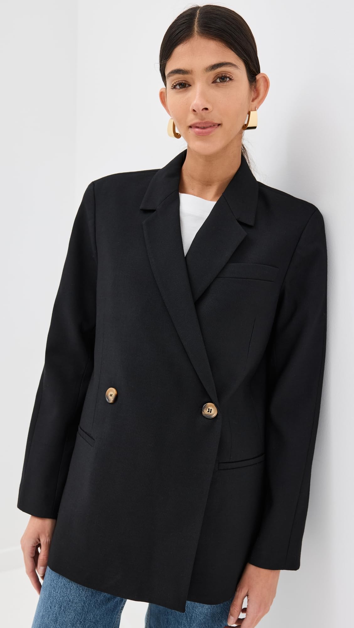 ANINE BING Women's Kaia Blazer - Slim Fit Stretch Blazer for Women | Office Wear, Business Casual & Evening Outfits | Perfect for Work, Meetings & Special Occasions