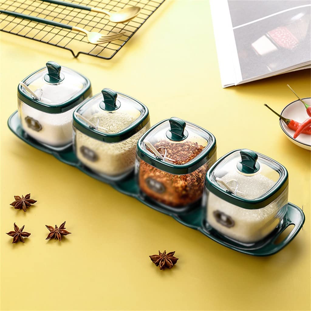 Stainless Steel Spice Rack Organizer - 4-Tier Kitchen Countertop Storage for Salt, Sugar & Seasonings | Space-Saving Design for Pantry, Cabinet & Countertop Organization