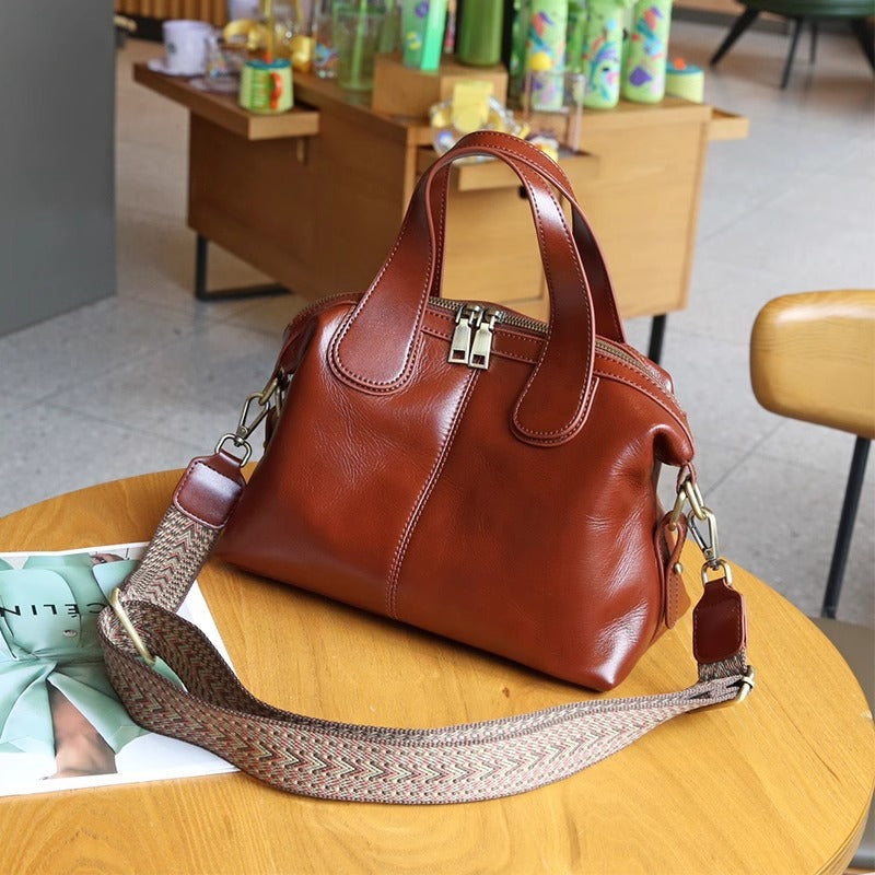 Stylish Genuine Leather Tote Bag for Women - Professional Work Bag with Multiple Pockets - Perfect for Office, Business Meetings & Daily Commute
