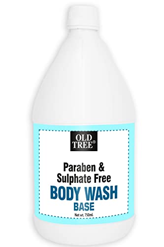 Old Tree Natural Body Wash for Women & Men - Sulfate & Paraben Free Exfoliating Shower Gel, 750ml | Gentle Cleansing for Dry, Sensitive Skin | Perfect for Daily Hydration & Relaxing Bath Time