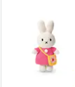 Miffy Plush Doll - Soft Pink Bunny Stuffed Animal with Yellow Bag | Cute Gift for Kids, Baby Shower, Birthday & Nursery Decor