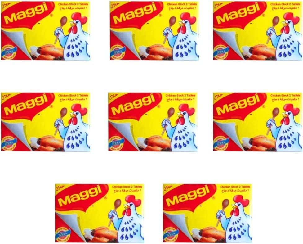 DECADENT FOODS Maggii Chicken Stock Cubes - 8 Cubes x 20 Pack (160g) | Premium Flavor Enhancer for Soups, Stews & Cooking | Perfect for Home Chefs & Meal Prep