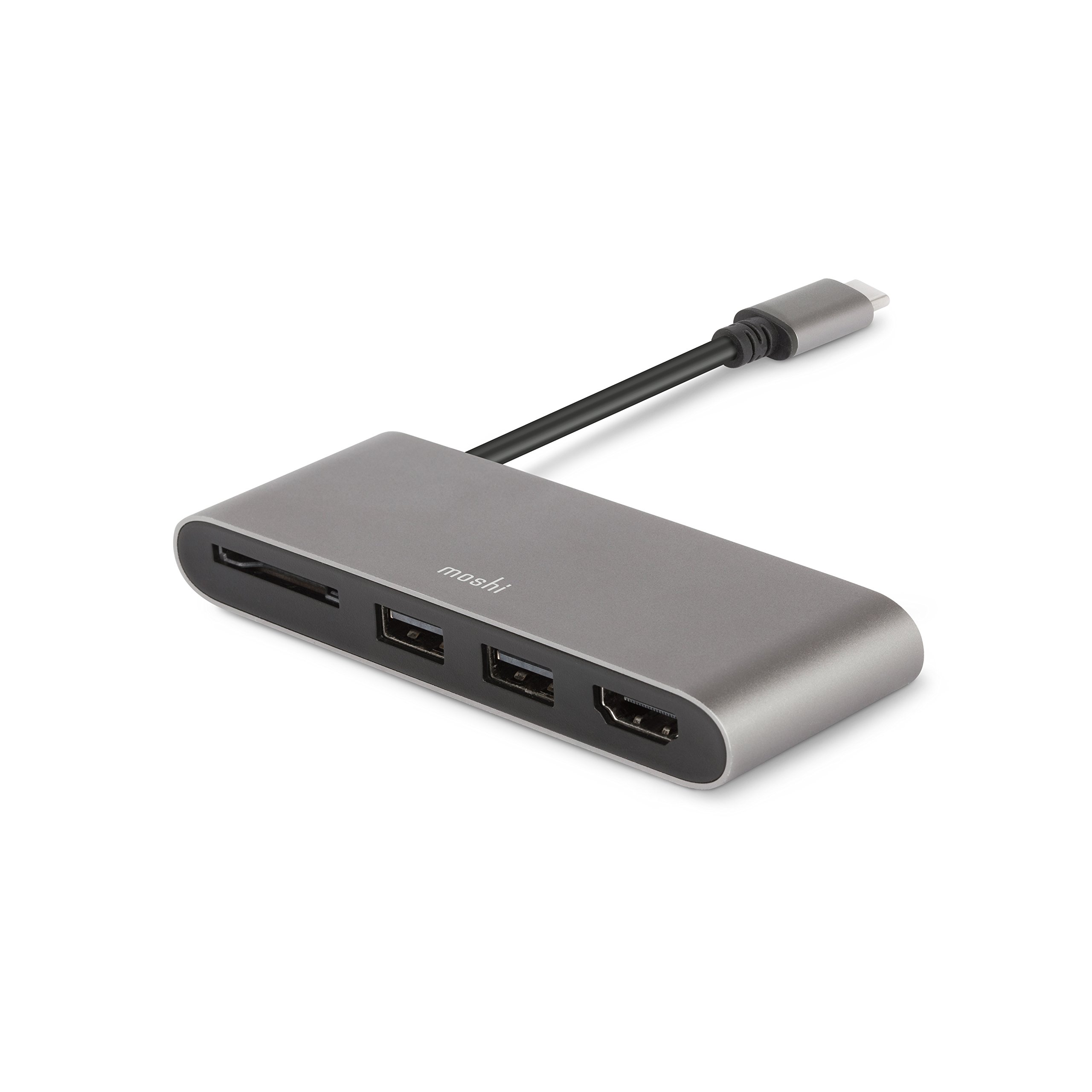 Moshi USB-C to HDMI Adapter with USB 3.0 Ports & SD Card Reader - 4K HD Video Output for MacBook Pro/Air, iPad Pro, Chromebook - Perfect for Home Office, Presentations & Media Streaming