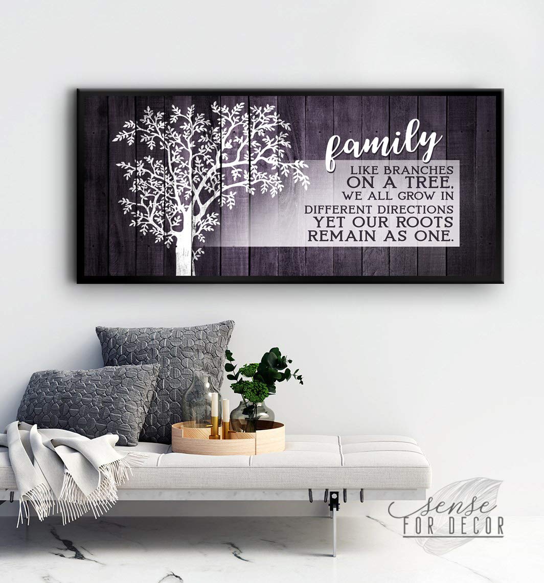 Family Tree Plaque Wall Art - Farmhouse Decor for Living Room