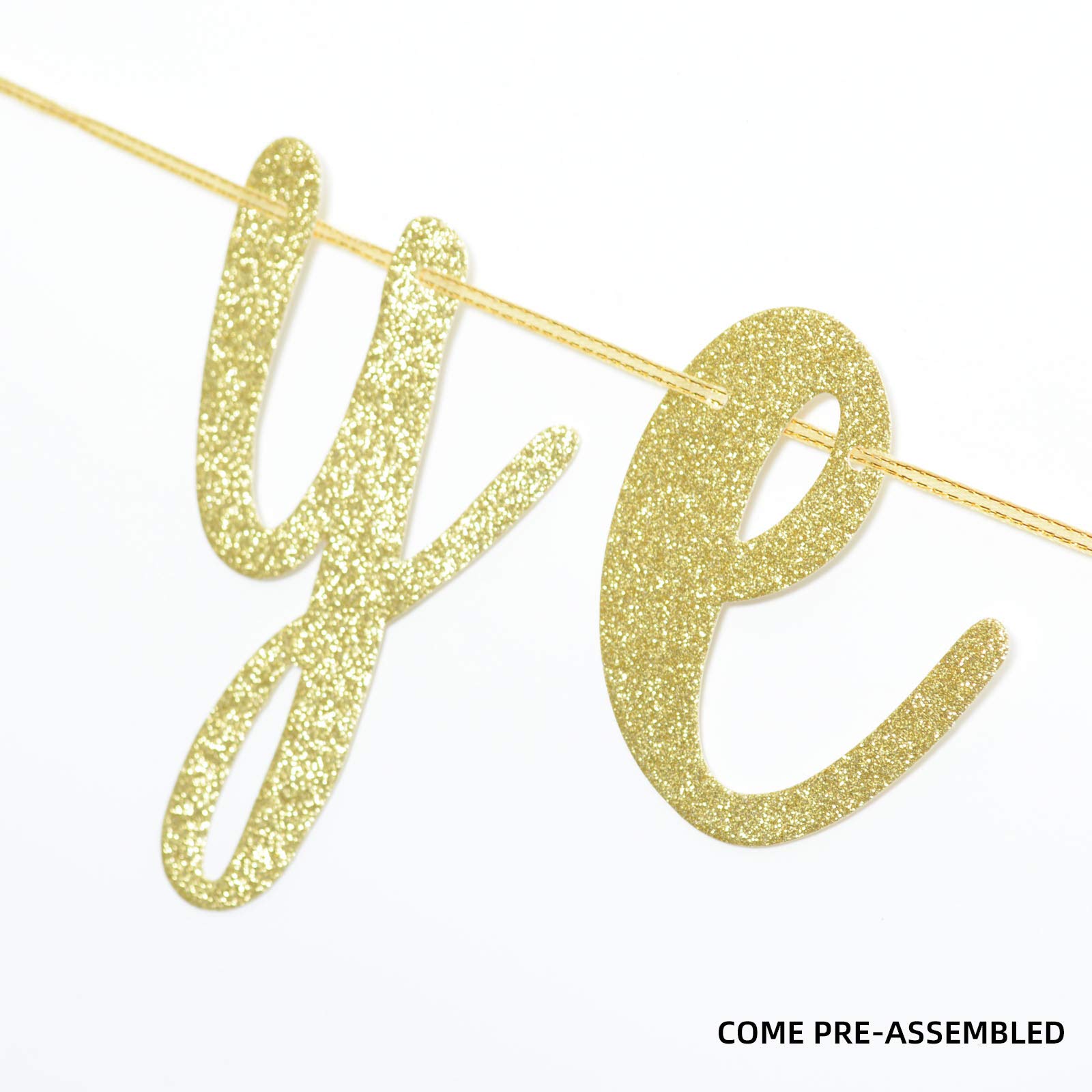 Yee Haw Bitches Banner - Nashville Bachelorette Party Decorations, Glitter Hen Party Sign, Gold Bridal Shower Decor - Perfect for Western Theme Bachelorette Parties & Country Wedding Celebrations
