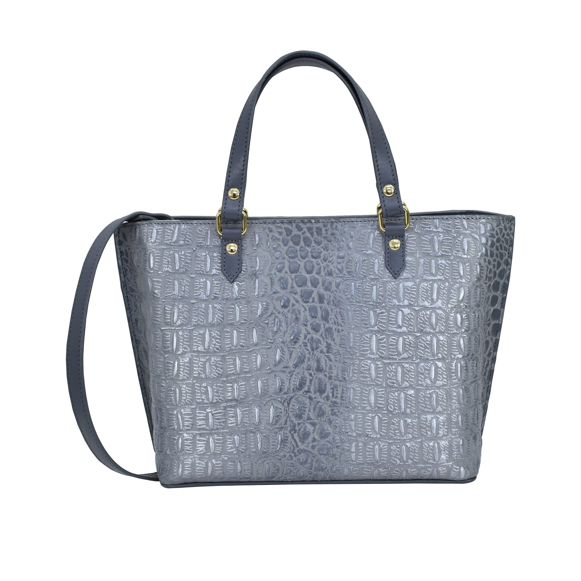 Anuschka Women's Hand Painted Genuine Leather Tote Bag - Medium Size, Vegetable Tanned, Zip Closure, Adjustable & Removable Strap, Short Handles - Perfect for Work, Travel & Everyday Use
