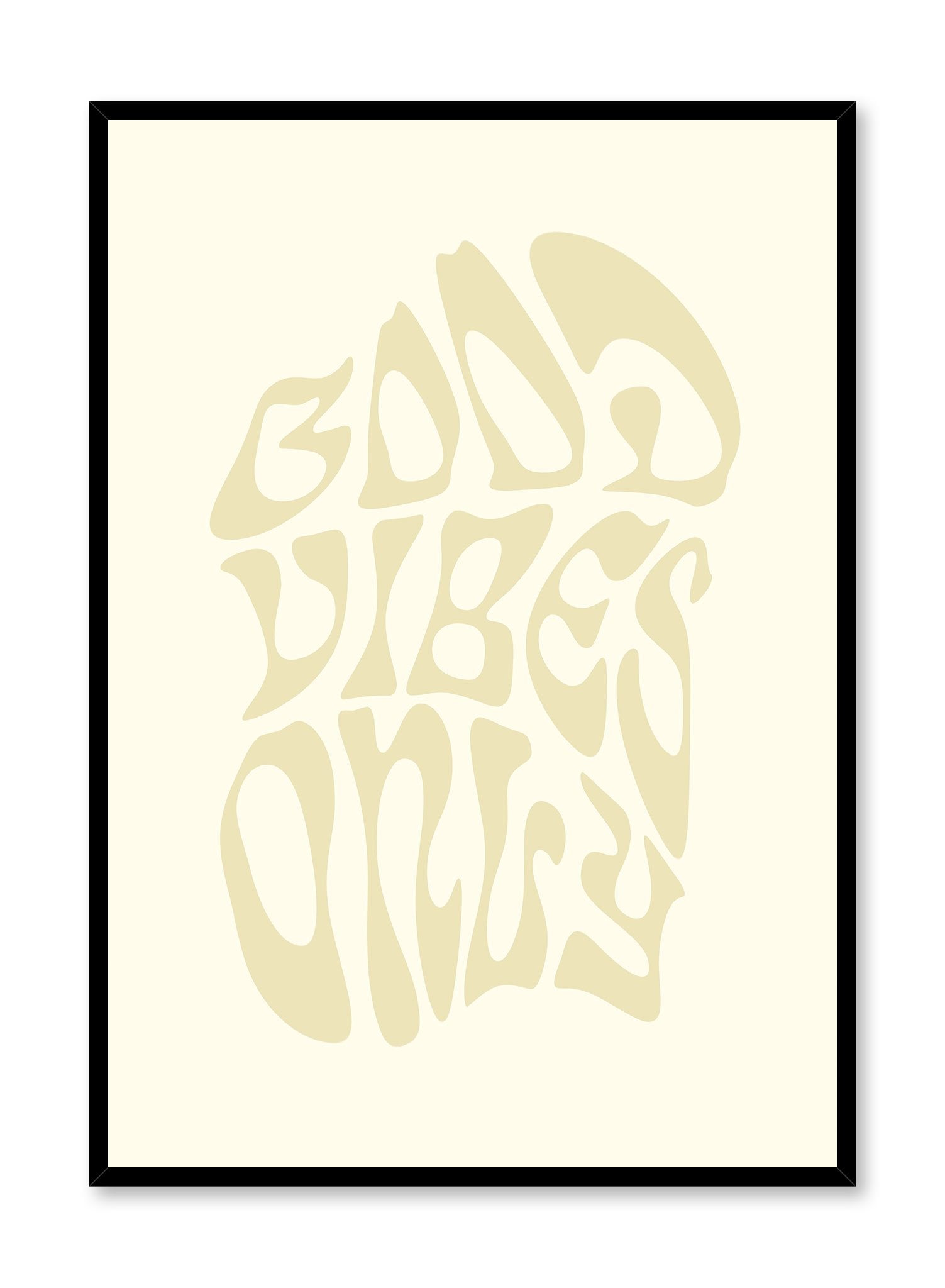 Good Vibes Only Motivational Wall Art Poster - Inspirational Home & Office Decor for Positive Vibes - Perfect for Living Room, Bedroom, or Workspace