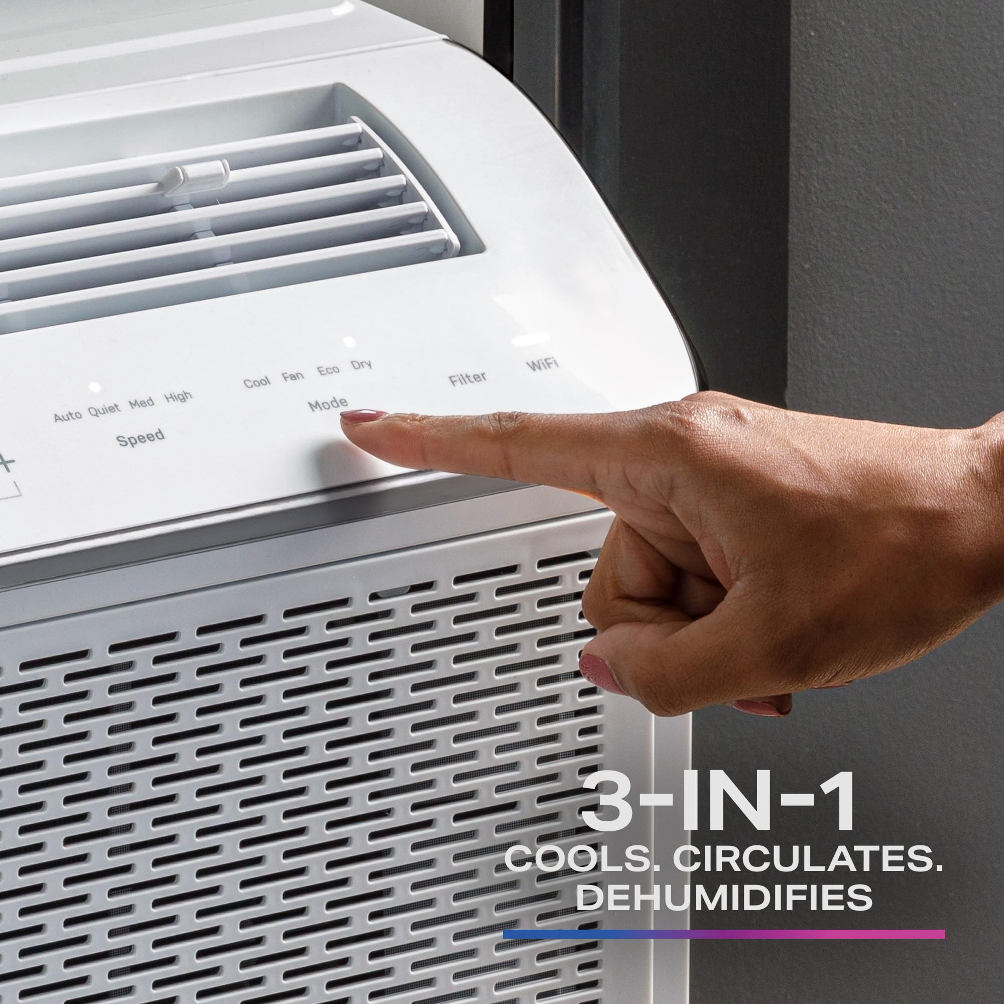 GE Profile Ultra Quiet 6,200 BTU WiFi Window Air Conditioner - Smart Cooling for Small Rooms (12x14 ft) with Easy Installation Kit | Perfect for Bedrooms, Home Offices & Apartments | Energy Efficient White Window AC Unit