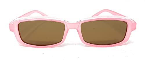Rectangle - Pearl Pink With Amber Lens