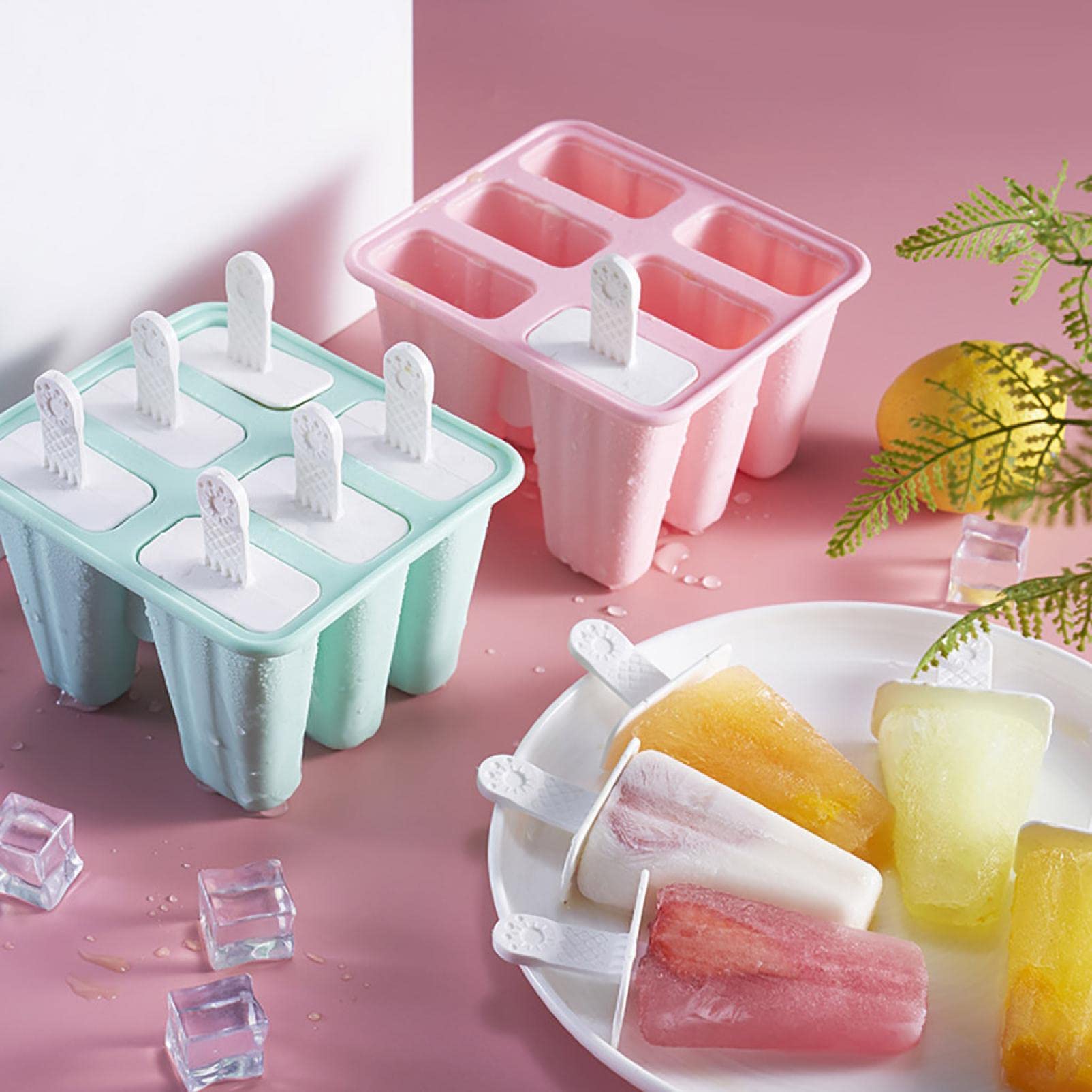 CrazyPig 6-Hole Silicone Popsicle Mold - BPA-Free Ice Cube Tray for Homemade Ice Pops, Cocktails & Beverages | Reusable, Leak-Proof & Easy Release | Perfect for Summer Treats, Party Drinks & Kitchen Use