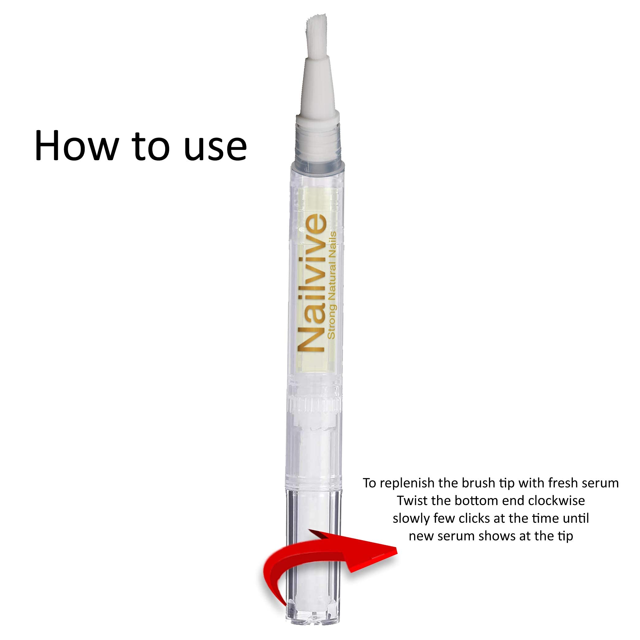 NAILVIVE Nail Strengthening Serum with Natural Keratin & Silk Proteins - Hardens & Repairs Weak, Brittle Nails - Prevents Splitting, Chipping, Peeling & Cracking - Perfect for Salon-Quality Nails at Home or Professional Use