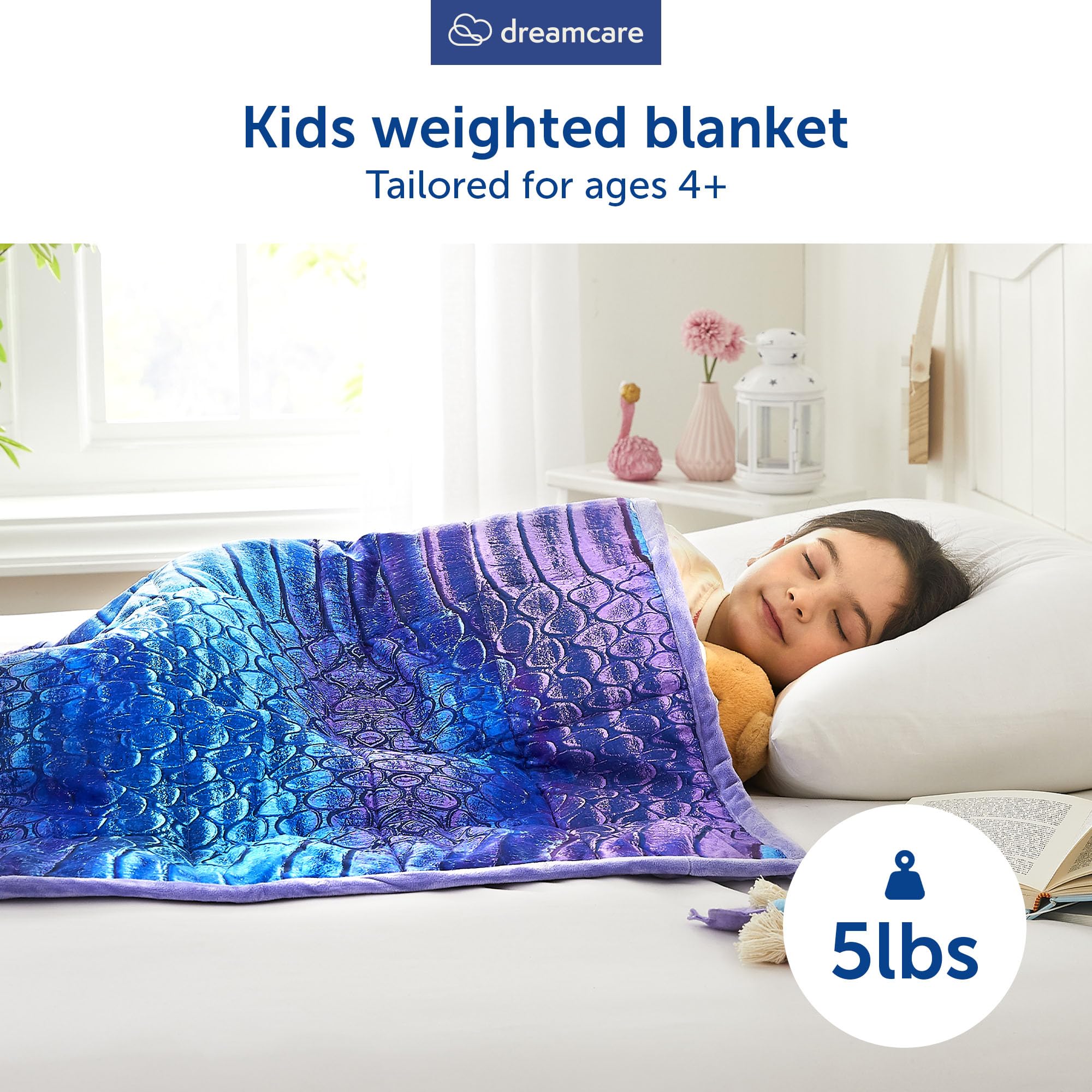 **DREAMCARE 5lbs Cooling Weighted Blanket for Kids & Toddlers (36
