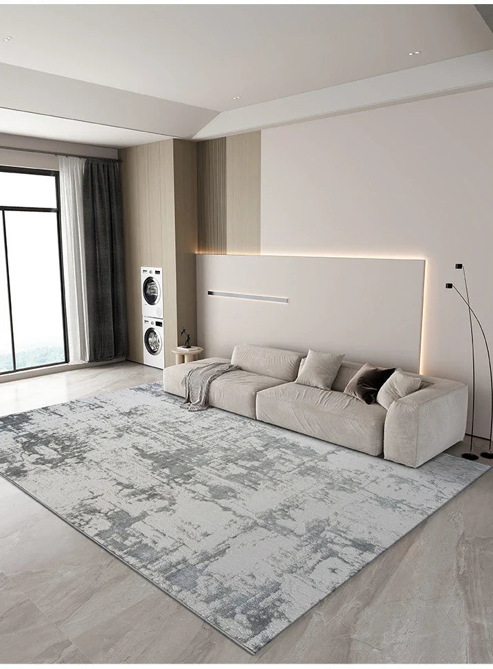 Modern Gray Tufted High Pile Area Rug with 3D Geometric Pattern - Soft Living Room Carpet for Bedroom, Nursery & Office Decor