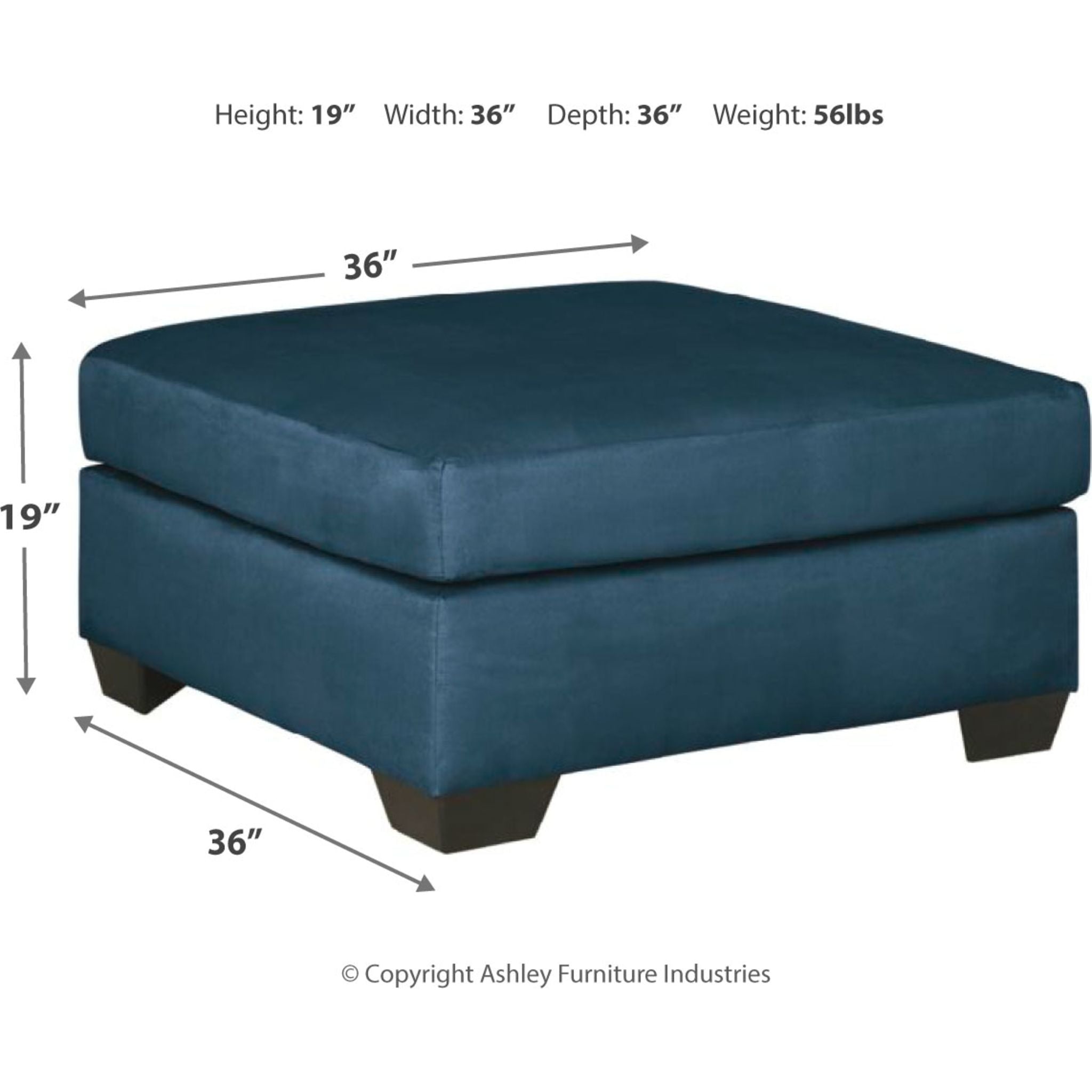Darcy Oversized Accent Ottoman - Large Round Footstool Pouf with Tufted Design, Perfect for Living Room, Bedroom or Nursery Decor