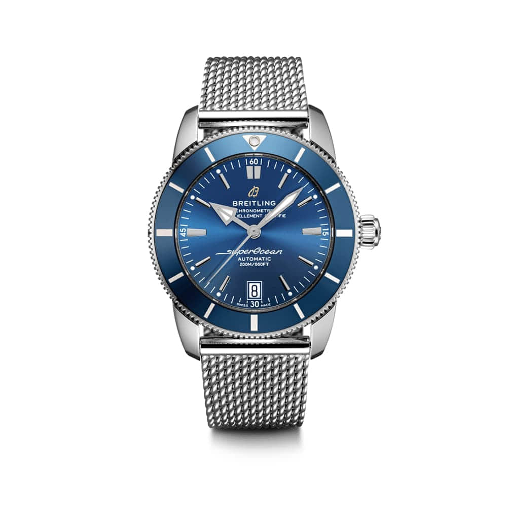 Breitling Superocean Heritage II Men's Luxury Dive Watch - 42mm Stainless Steel Case, Blue Dial, Water Resistant 200m - Perfect for Scuba Diving, Yachting & Formal Events