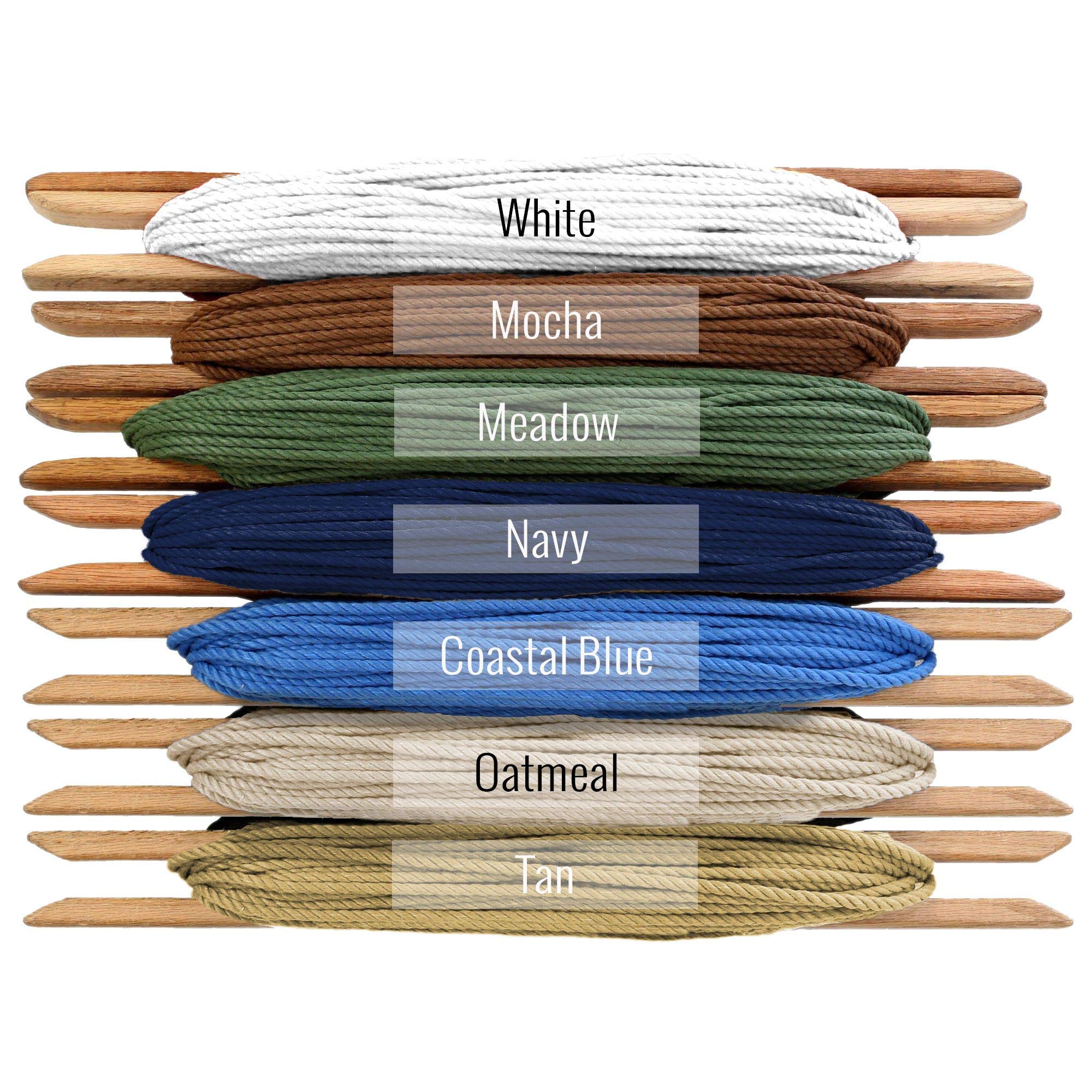 Premium Cumaru Wood Double Porch Swing with Navy Pillows - Durable Meadow DuraCord Hammock for Outdoor Relaxation | Perfect for Backyard, Patio, Garden & Beach Lounging
