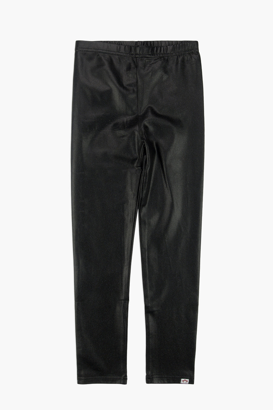 **Girls' Black Glitter Leggings - Soft Stretchy Comfort for Play & Dance - Perfect for School, Gym, and Everyday Wear**