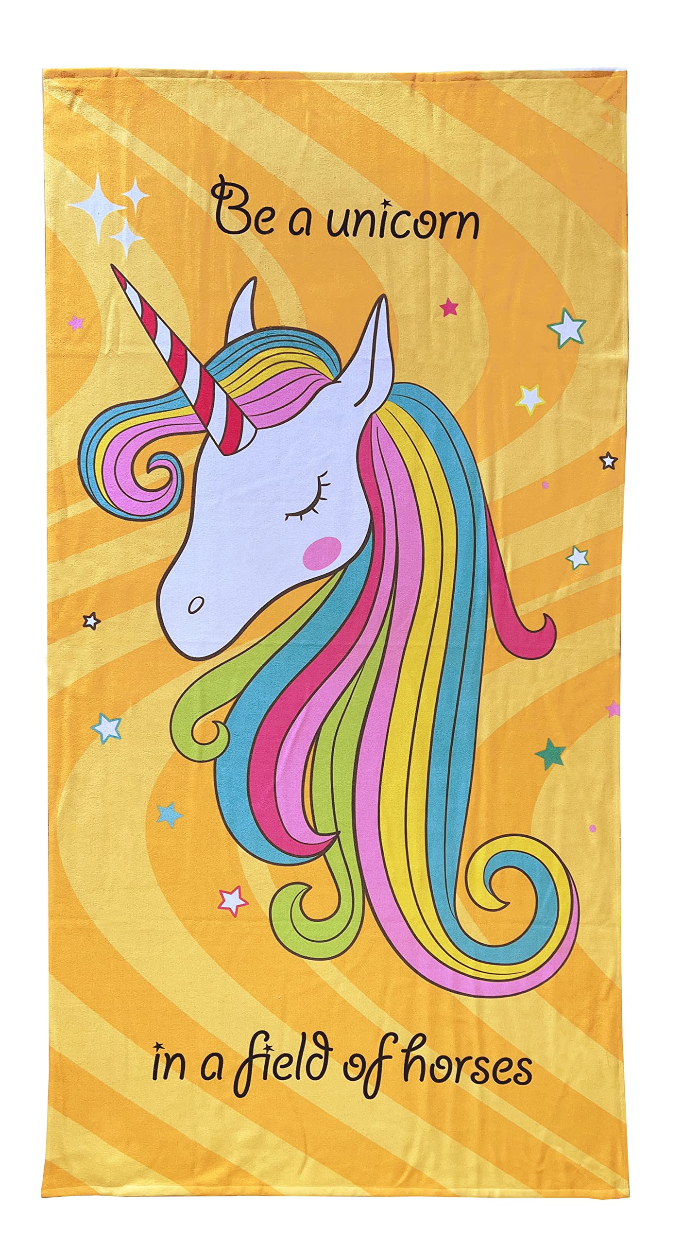 Be A Unicorn Beach Towel - 30x60 Inch Cotton & Microfiber Blend - Lightweight, Quick Dry, Portable for Kids & Teens - Perfect for Pool, Beach, Vacation & Summer Activities