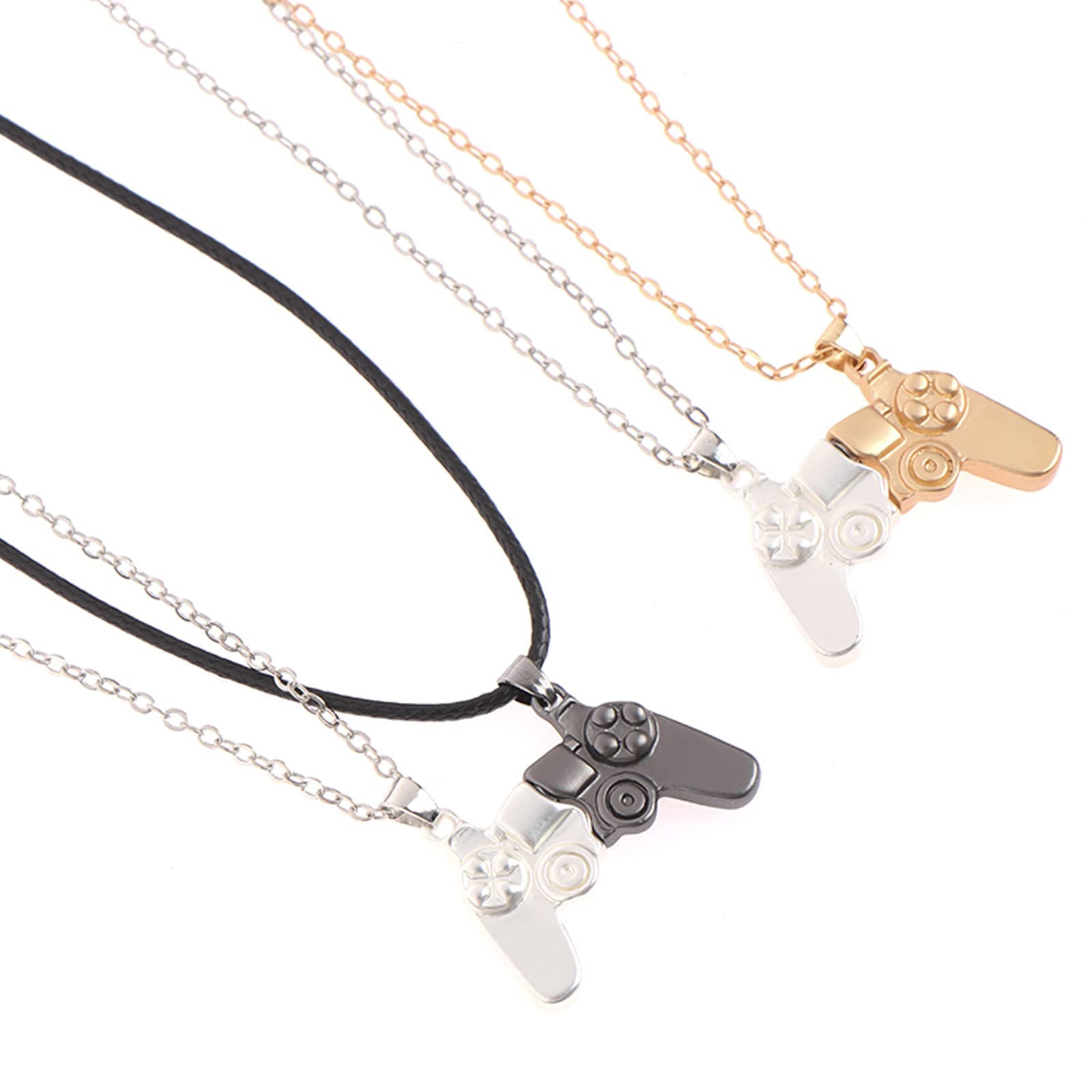 Atiptu Matching Game Controller Necklace for Couples - Console Handle Pendant Necklaces, Perfect Gift for Gamers, Friendship Jewelry for Gaming Enthusiasts, Ideal for Anniversaries and Date Nights