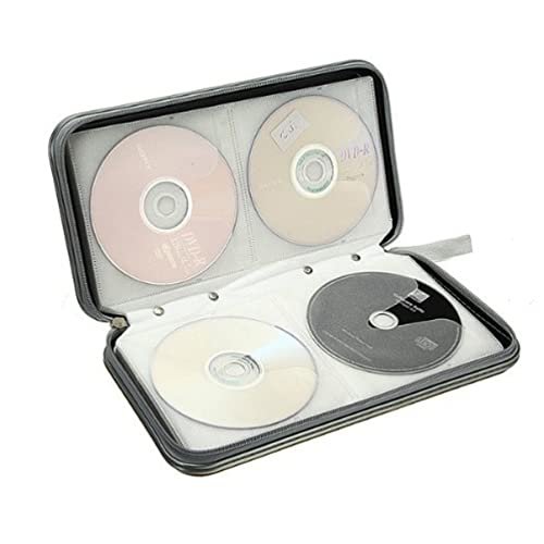 80 Plastic CD Storage Case - Organizer for CDs, DVDs & Discs - Durable & Compact Media Holder for Home, Office & Music Collections