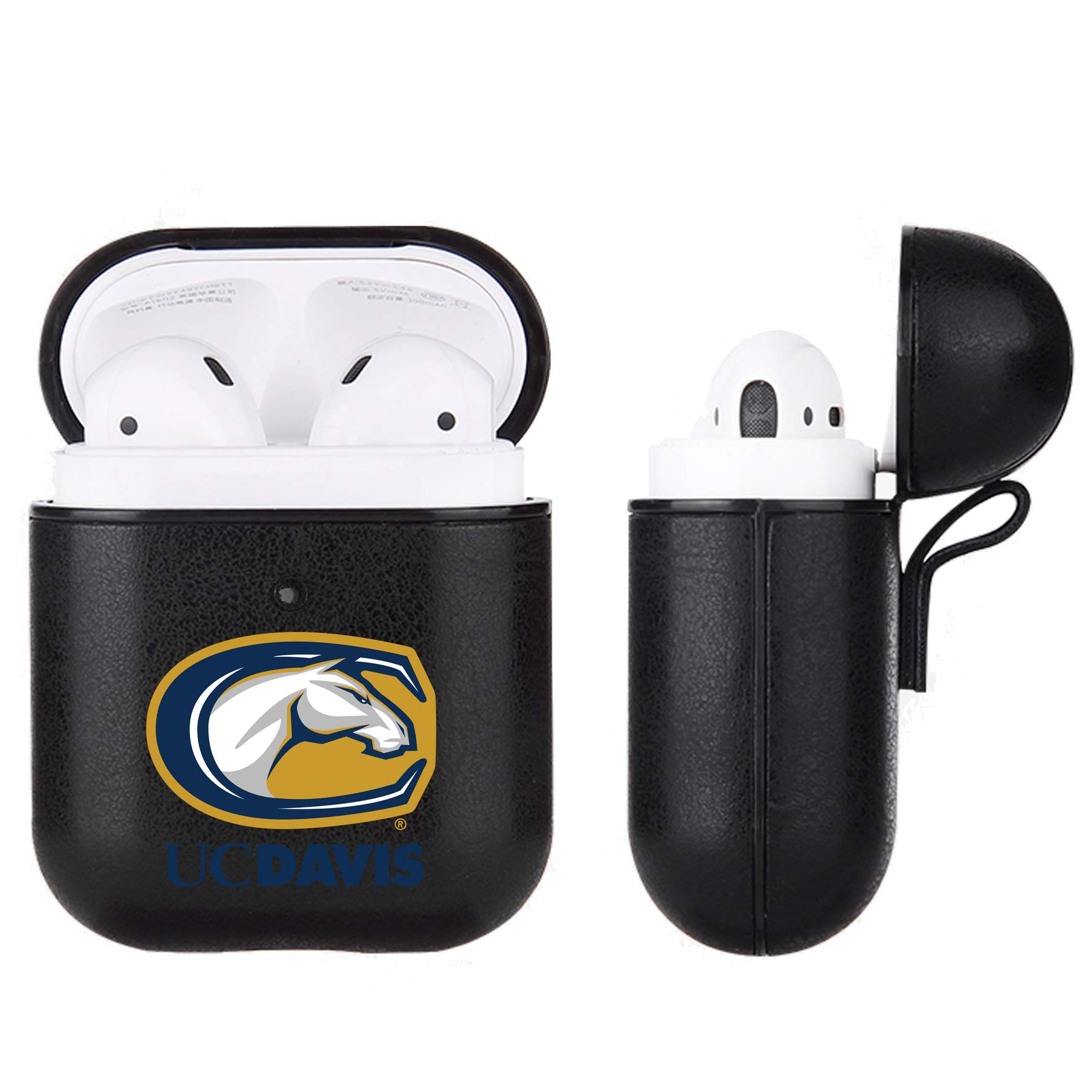 NCAA Leather Case for Apple AirPods - Durable Protective Cover with Team Logo - Perfect for Sports Fans, Travel & Daily Use