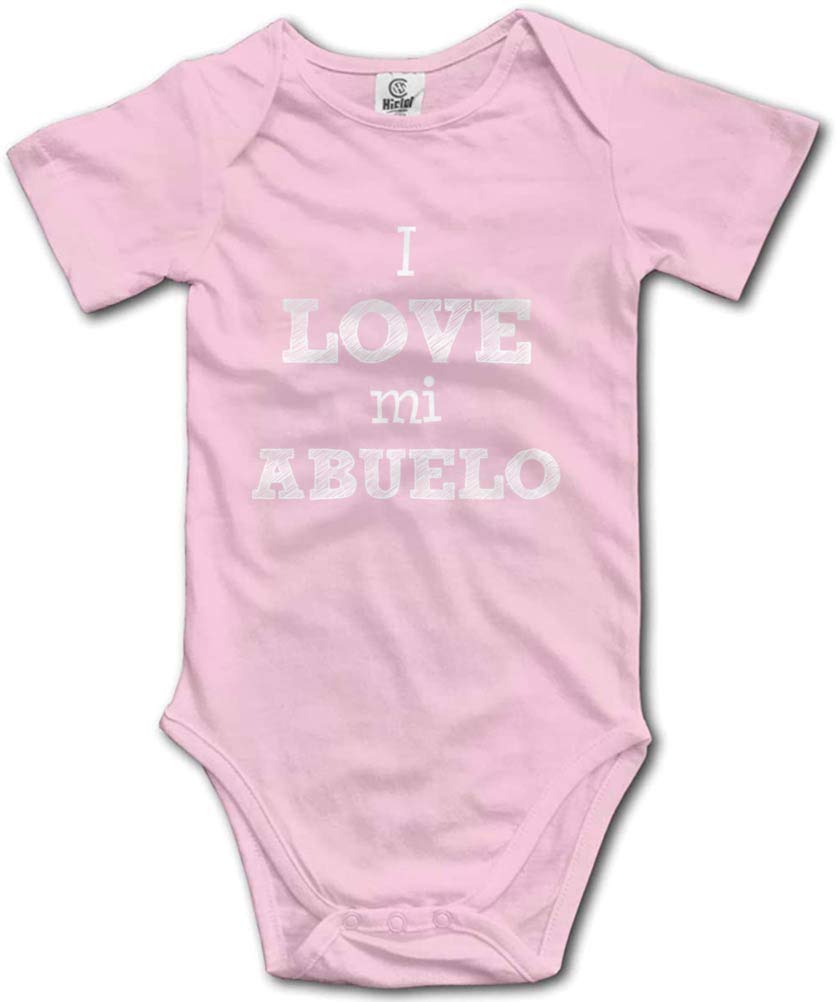 I Love Mi Abuelo Baby Unisex Onesie - Organic Cotton Newborn Bodysuit Romper with Chalk Style Design - Perfect for Family Photos, Grandparents Day & Baby Showers
