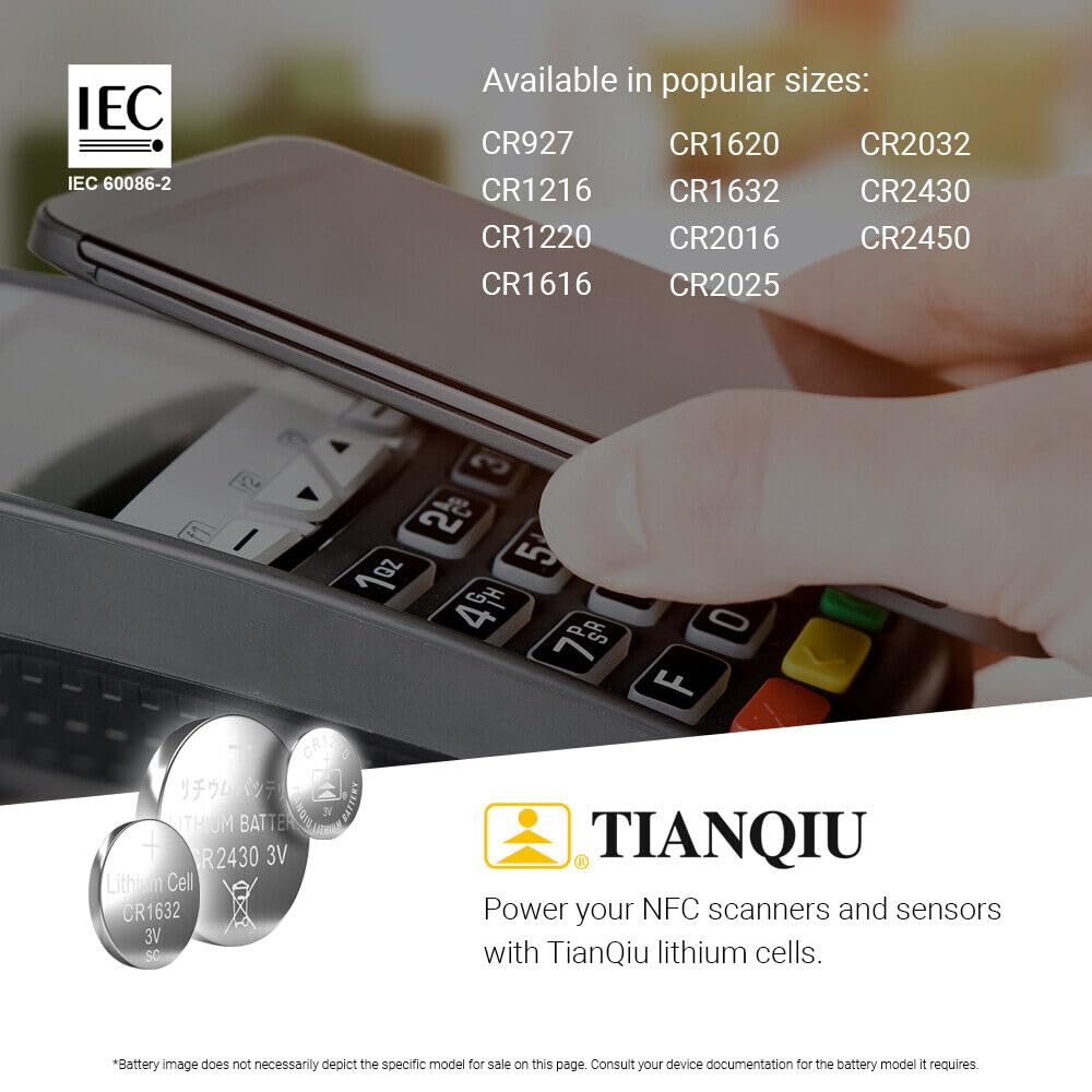 TIANQIU 50-Pack CR2450 3V Lithium Coin Batteries - Long Lasting Power for Watches, Calculators, Key Fobs & Medical Devices