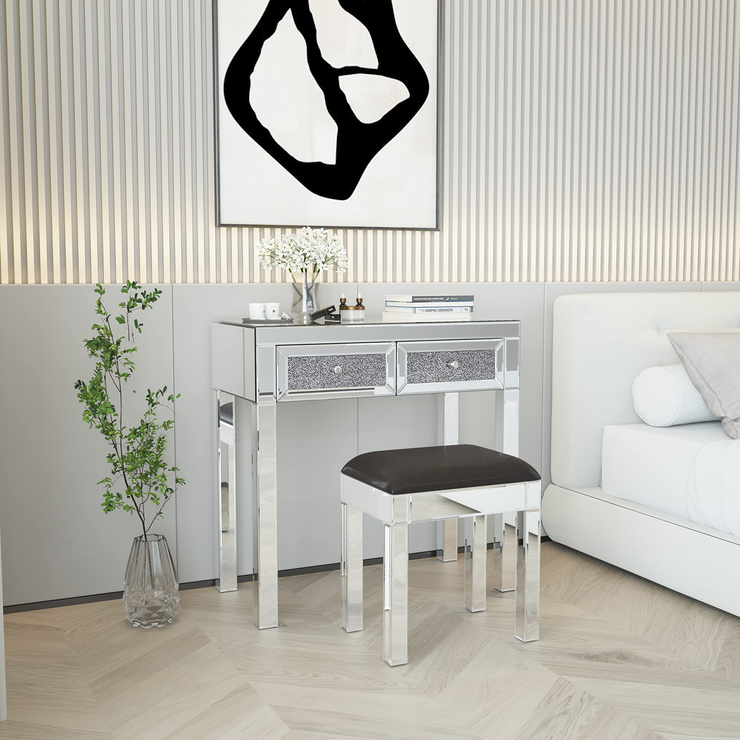 Mirrored Vanity Desk 31.6
