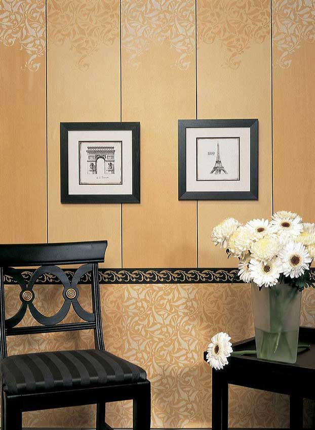 Interlacing Leaves Allover Stencil - Reusable DIY Painting Template for Walls, Furniture & Fabric - Perfect for Home Decor, Crafts & Scrapbooking