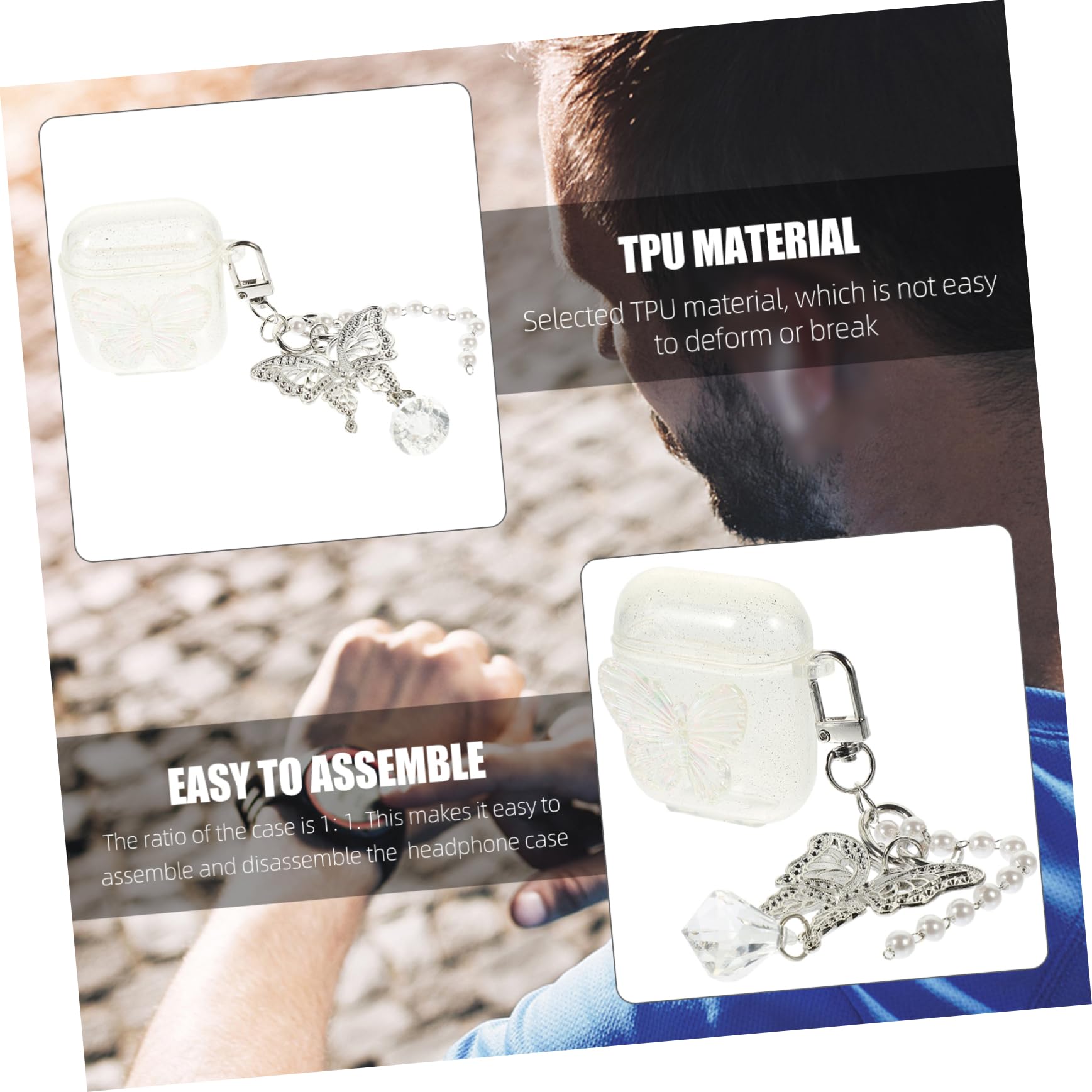 Homoyoyo Clear TPU Earphone Case with Earbuds - Protective Shell for AirPods Pro 3 | Perfect for Travel, Workout & Daily Use