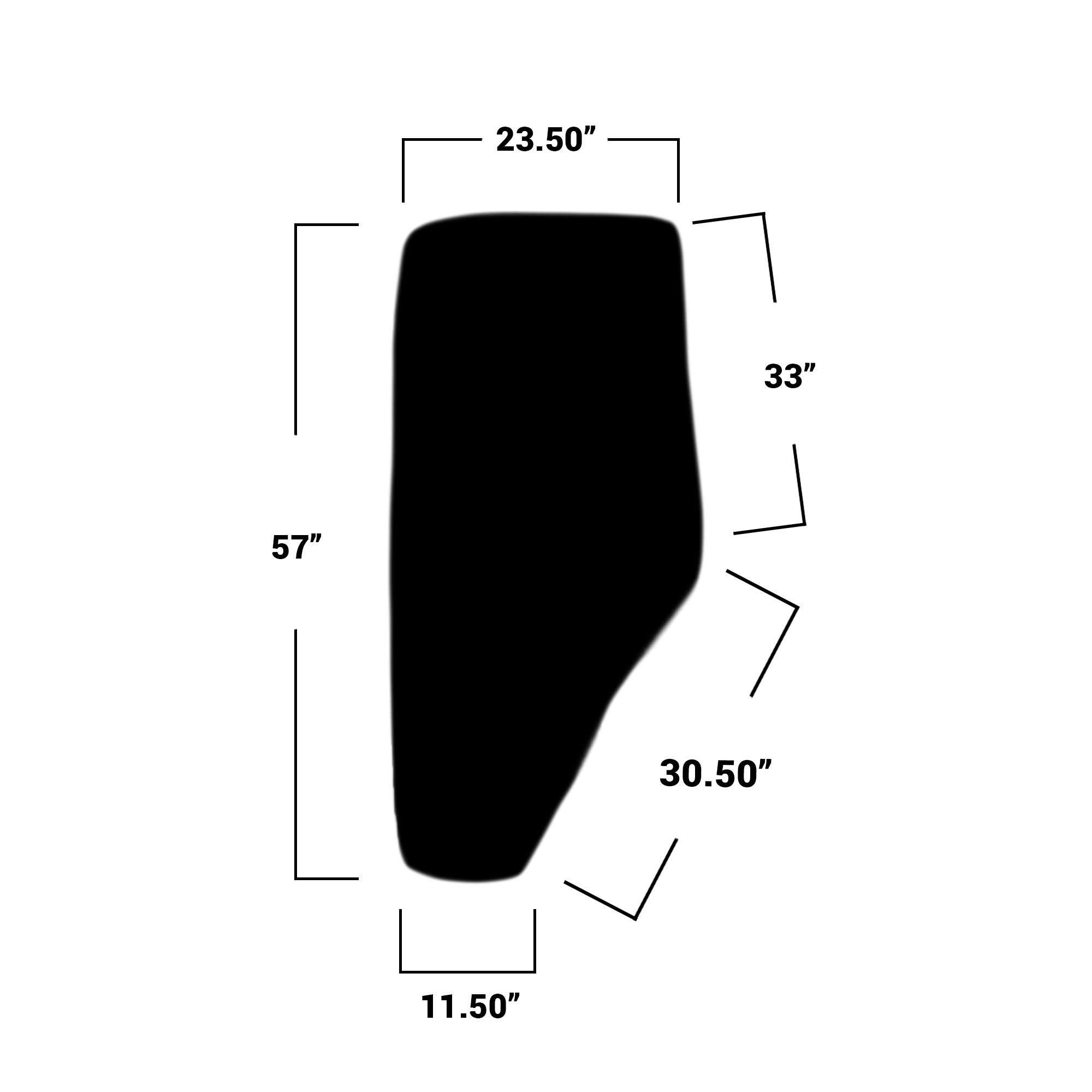 John Deere Tractor Door Glass LH Replacement - Compatible with Part No. R198624 (Non-Tinted) - Durable OEM Fit for Farming & Outdoor Work