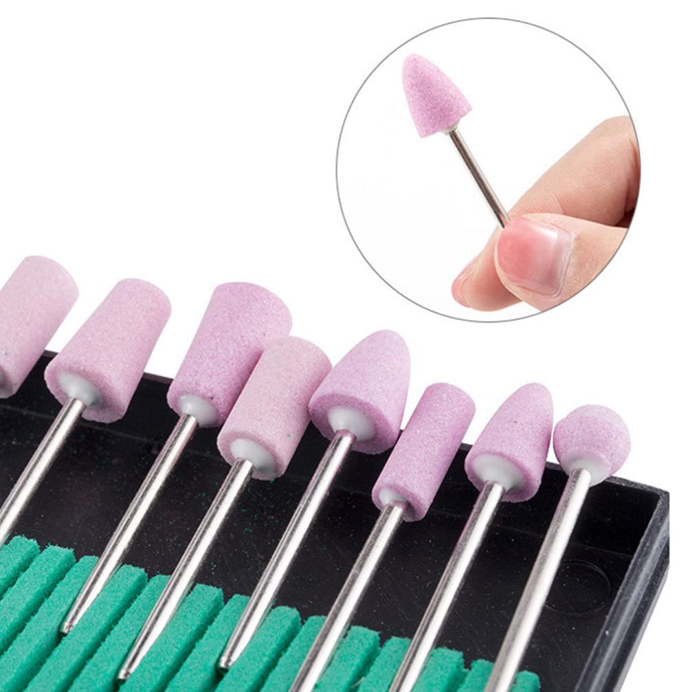 Lurrose 12Pcs Professional Nail Drill Bits Kit - Ceramic Grinding Heads, Diamond & Acrylic Gel Bits for Electric Nail File - Manicure Pedicure Tools for Salon & Home Use - Perfect for Nail Art, Cuticle Care & Polish Removal