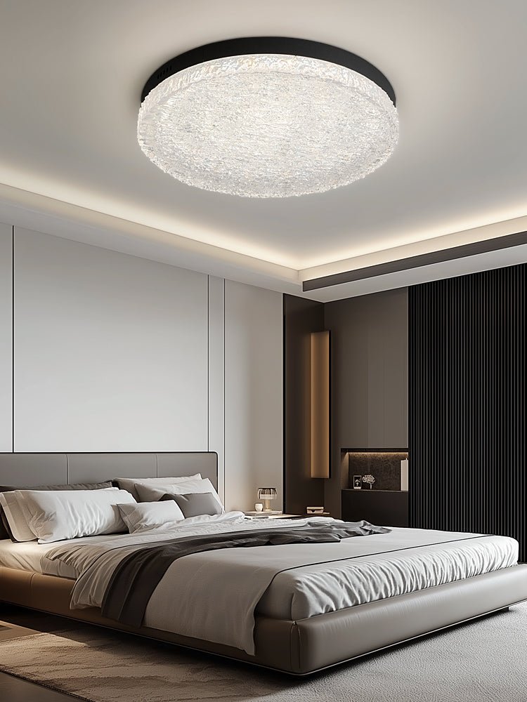 Crystalia Resin Ceiling Light Fixture - Modern Crystal Chandelier for Living Room, Bedroom, Dining Room - Elegant Home Decor Lighting for Indoor Spaces