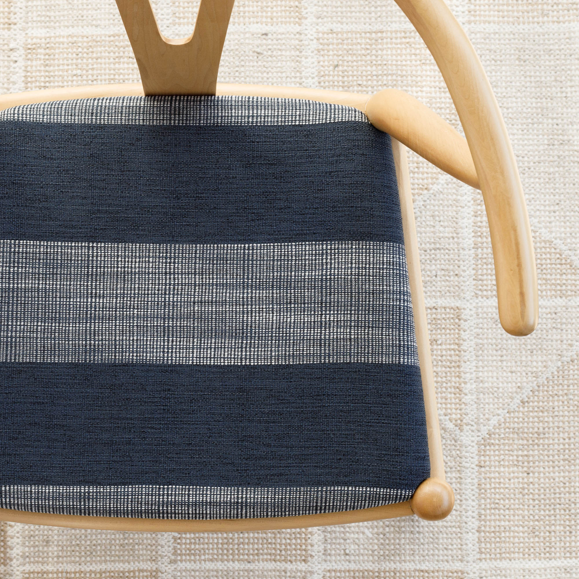 Premium Marlow Stripe Fabric - Soft Indigo Blue Cotton Blend for Upholstery & Home Decor | Perfect for Sofas, Curtains & DIY Sewing Projects