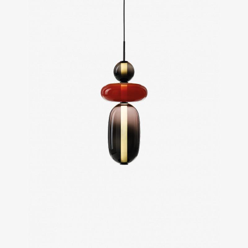 Stylish Candied Glass Pendant Light Set - Modern Hanging Fixture for Dining Room, Kitchen Island & Bedroom Decor
