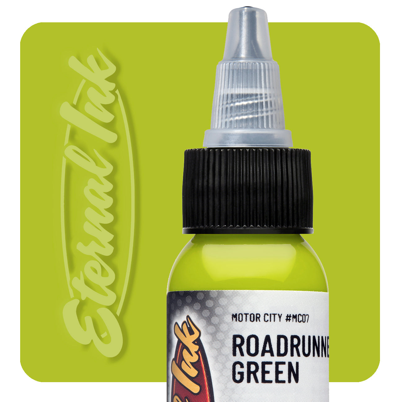 Eternal Motor City Roadrunner Green Ink 1oz - Premium Screen Printing Ink for DIY T-Shirts, Signs & Art Projects - Perfect for Custom Apparel, Home Decor & Crafting