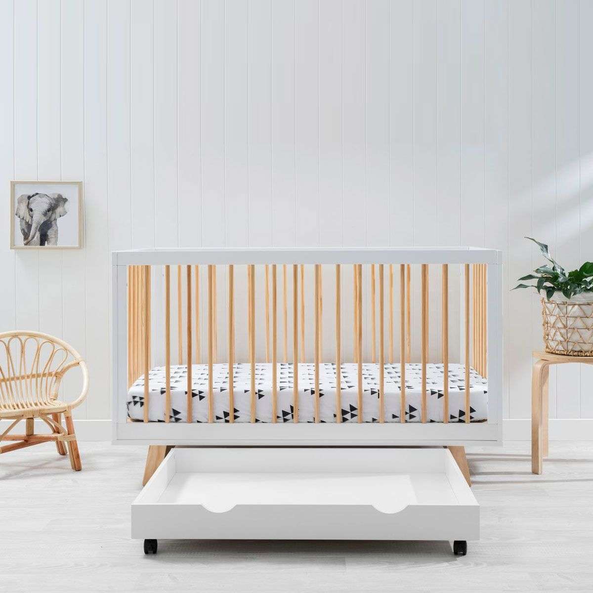 Mocka Under Cot Storage Organizer - Space-Saving Baby Nursery Storage Solution for Diapers, Toys & Blankets - Perfect for Small Bedrooms & Daycare Centers