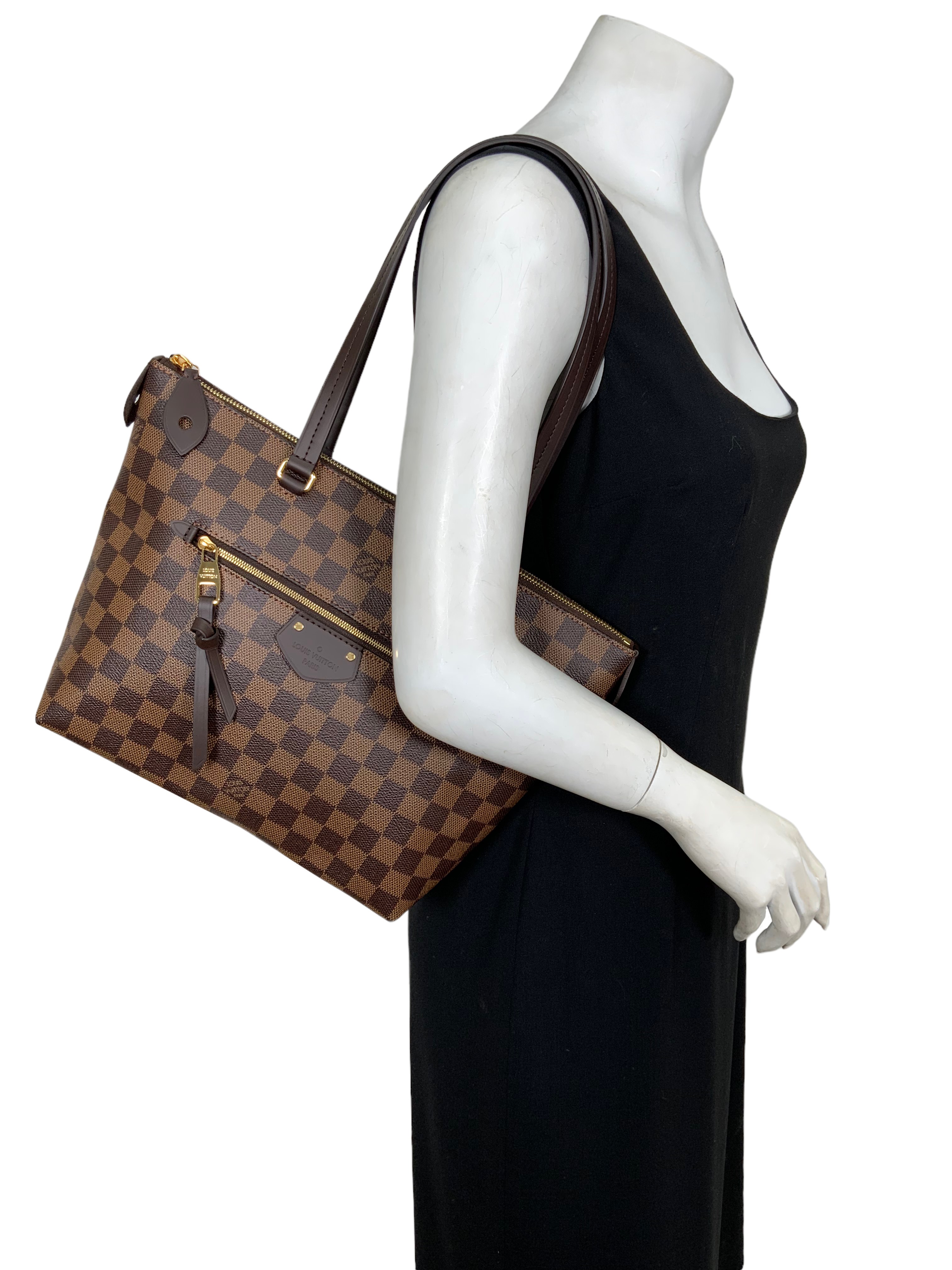 Authentic LOUIS VUITTON Damier Ebene Iena PM Tote Bag for Women | Luxury Designer Handbag | Perfect for Work, Travel & Everyday Use