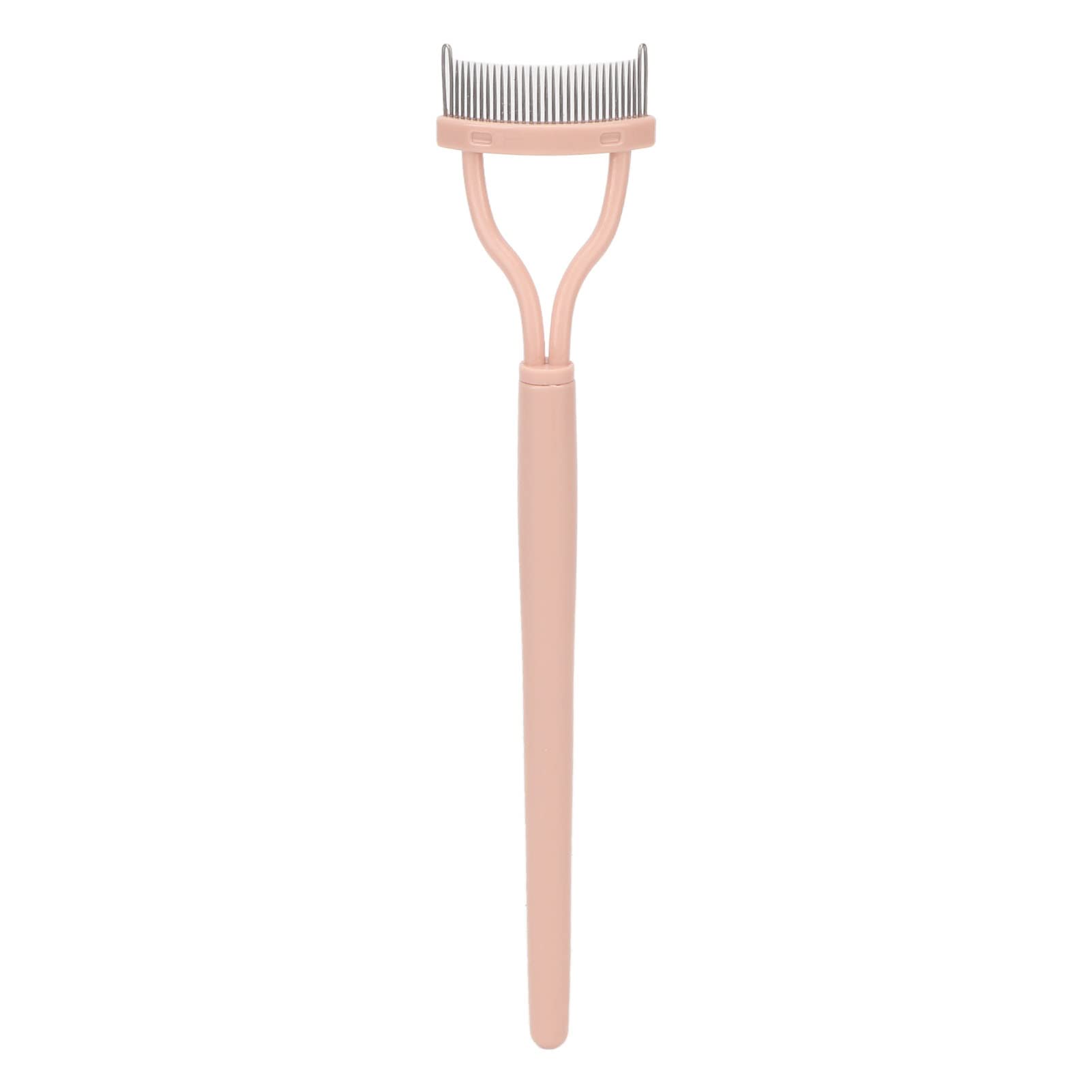 Reusable Eyelash Brush Separator & Comb - Pink Stainless Steel Teeth for Perfect Lash Grooming | Makeup Essential for Women | Great for Salon, Home & Travel Use