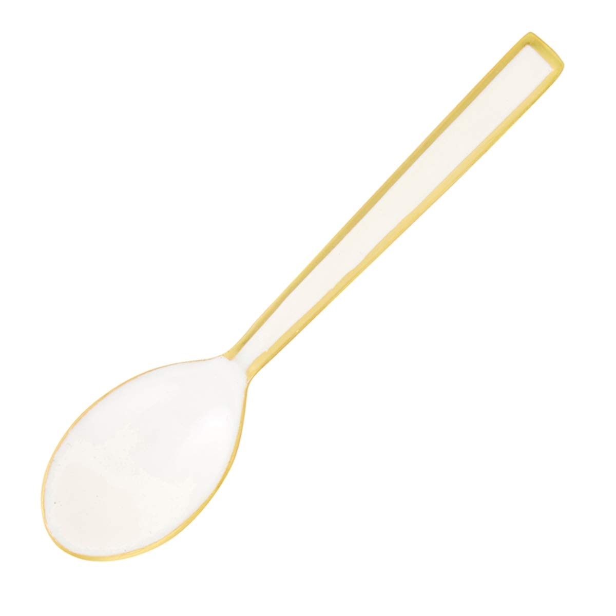 2-Piece Elegant White & Gold Spoons Set - Perfect for Dining, Parties, and Gift Giving