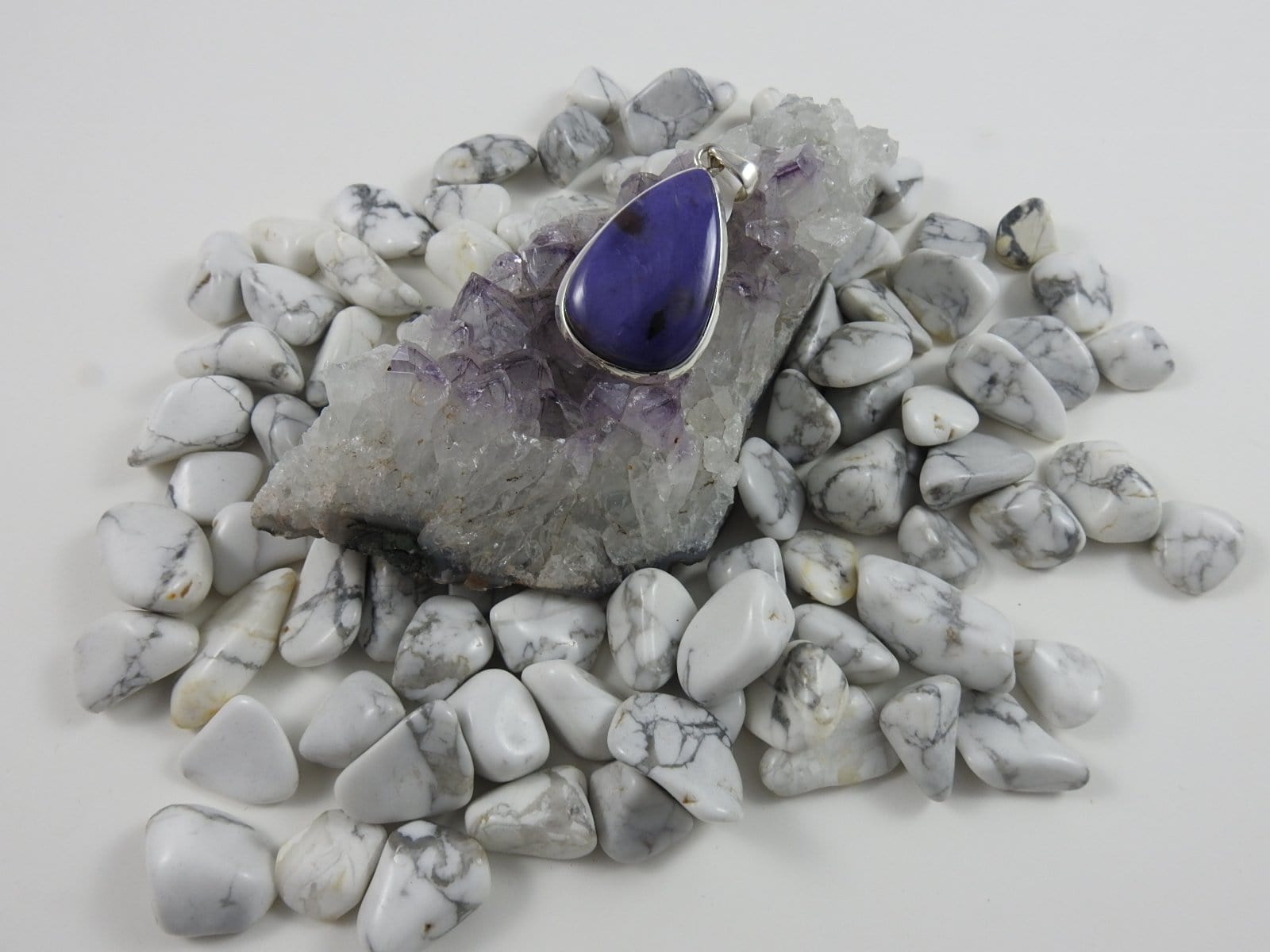 Charoite Sterling Silver Pendant Necklace - Natural Purple Gemstone Jewelry for Women | Perfect for Gifts, Special Occasions & Everyday Wear