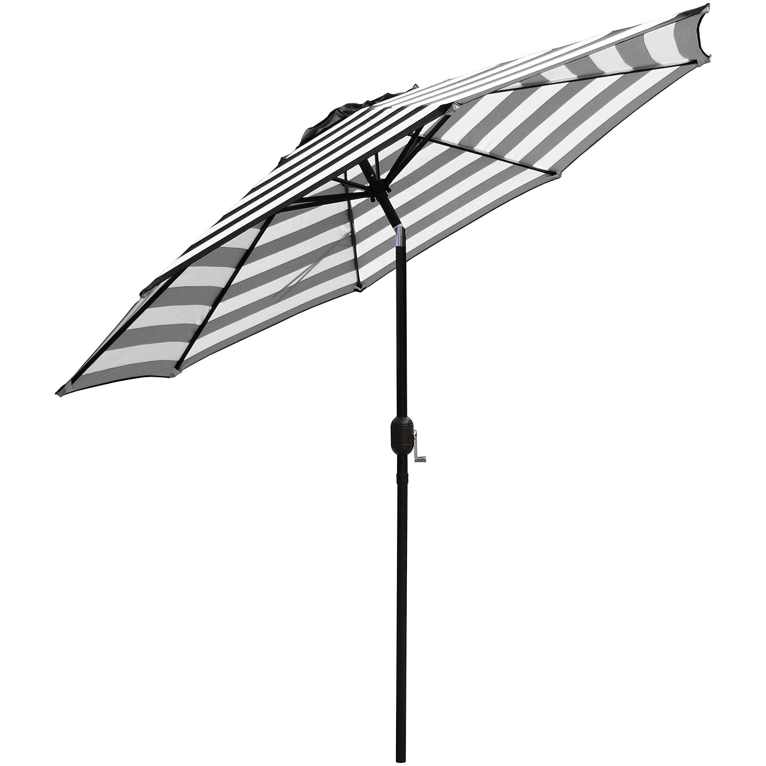 ABBLE 9 Ft Outdoor Patio Umbrella with Crank & Tilt - UV Protective & Weather Resistant for Garden, Poolside