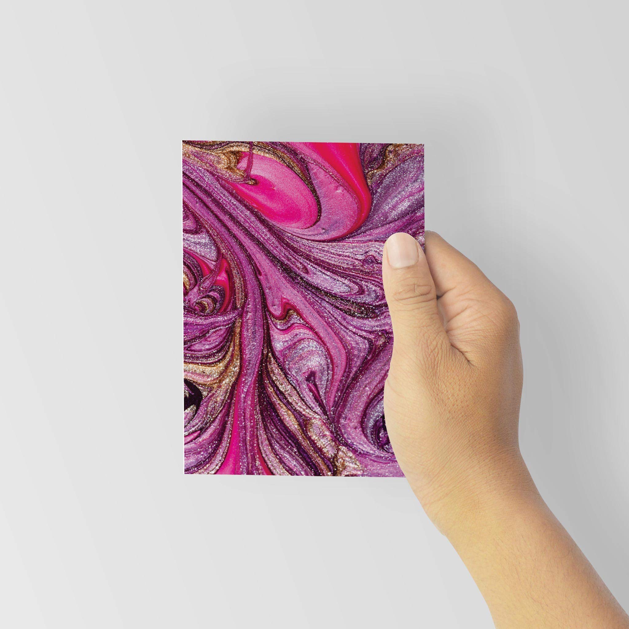 24-Pack All Occasion Blank Greeting Cards with White Envelopes - Birthday, Thank You, Just Because Cards - Pink Glitter Design for Parties, Weddings & Special Events