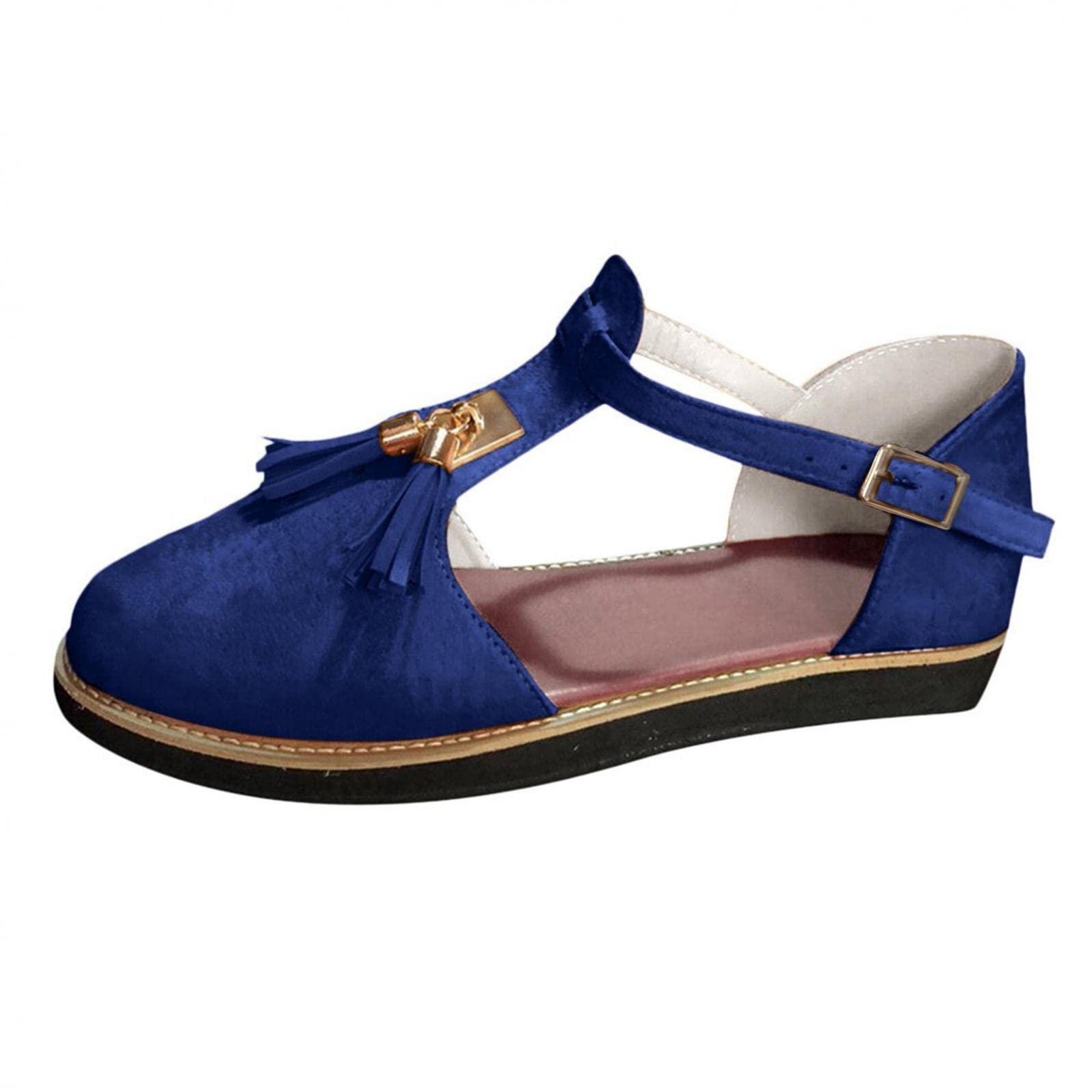 UMIYI Women's Casual Summer Sandals - Hollow Out Buckle Ankle Strap Wedge Platform Sandals | Comfortable Beach Shoes for Girls, Perfect for Vacation, Walking & Outdoor Activities