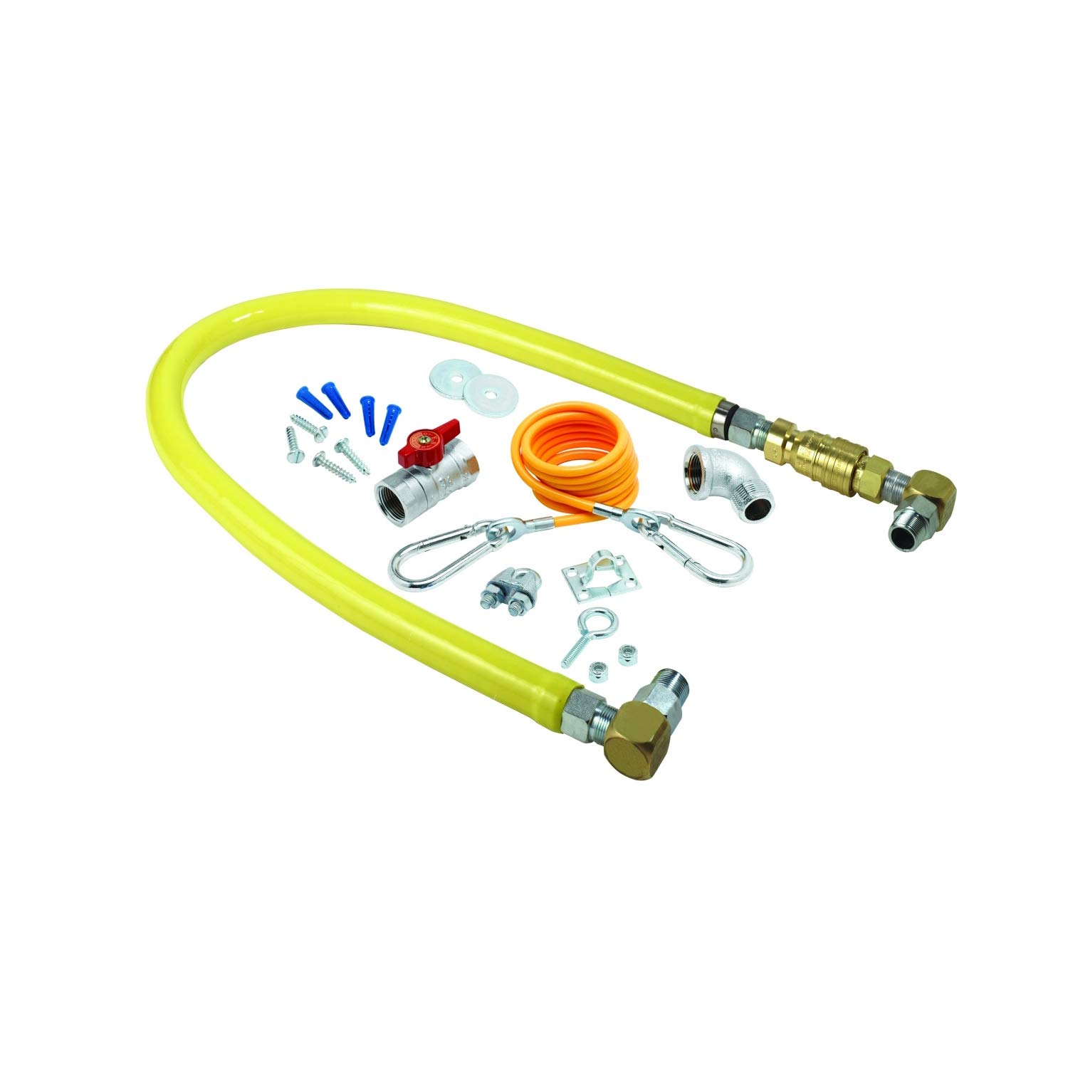 T&S Brass HG-4D-48SK 48-Inch Gas Hose Connector with 3/4