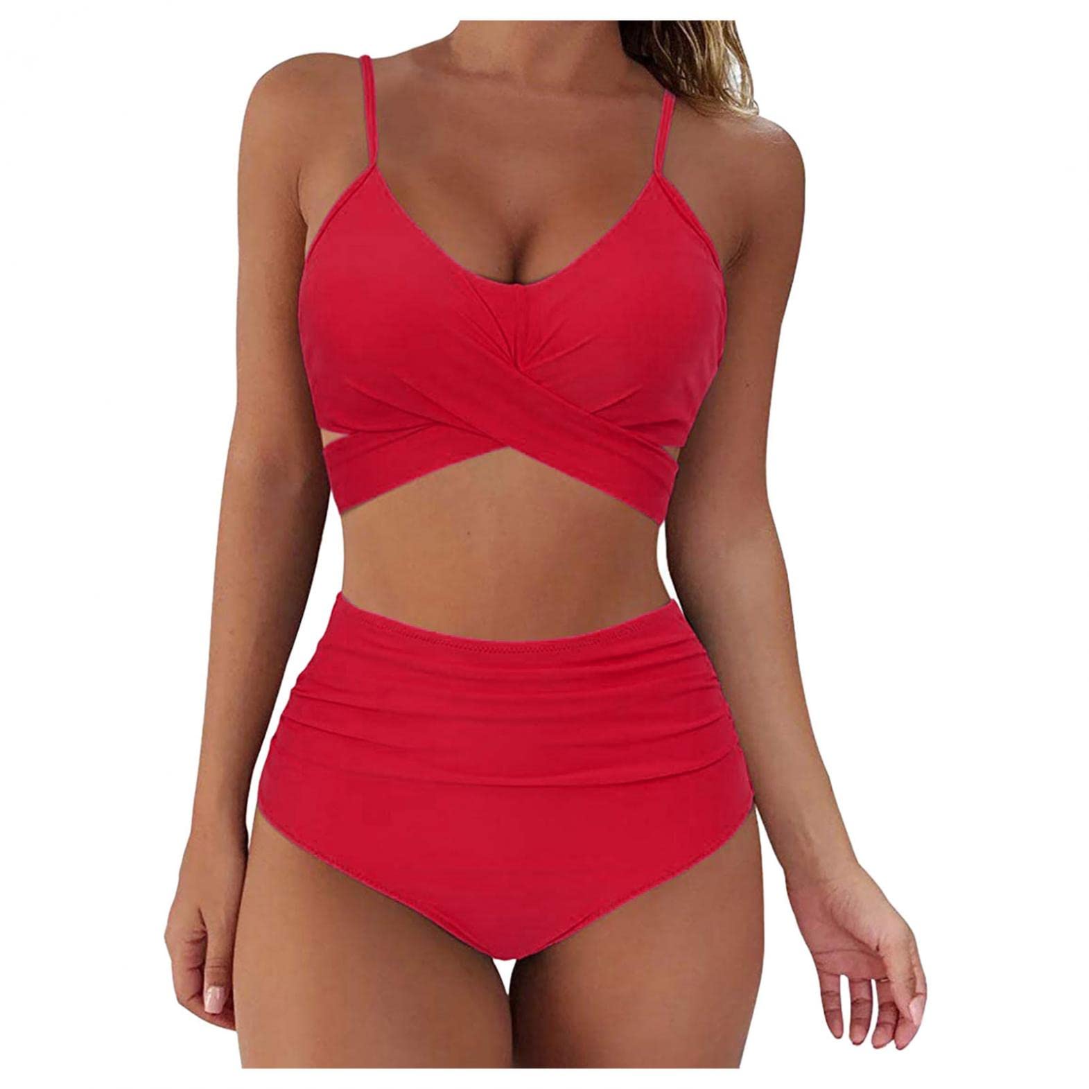 Women's One-Piece Swimsuit - Tummy Control Plus Size Bathing Suit with Tropical Print & Halter Neck | Perfect for Beach Vacations, Pool Parties & Summer Getaways